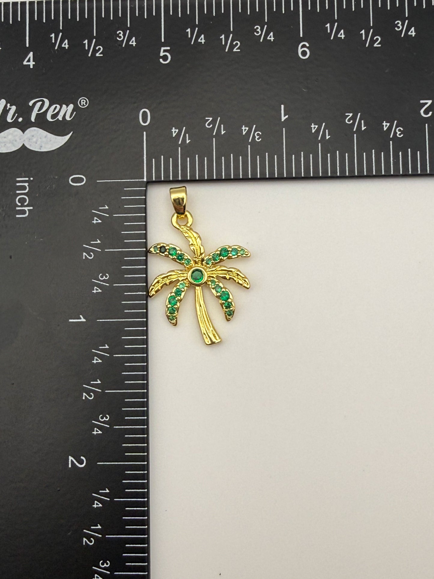 Gold Palm Tree Charm Pendant