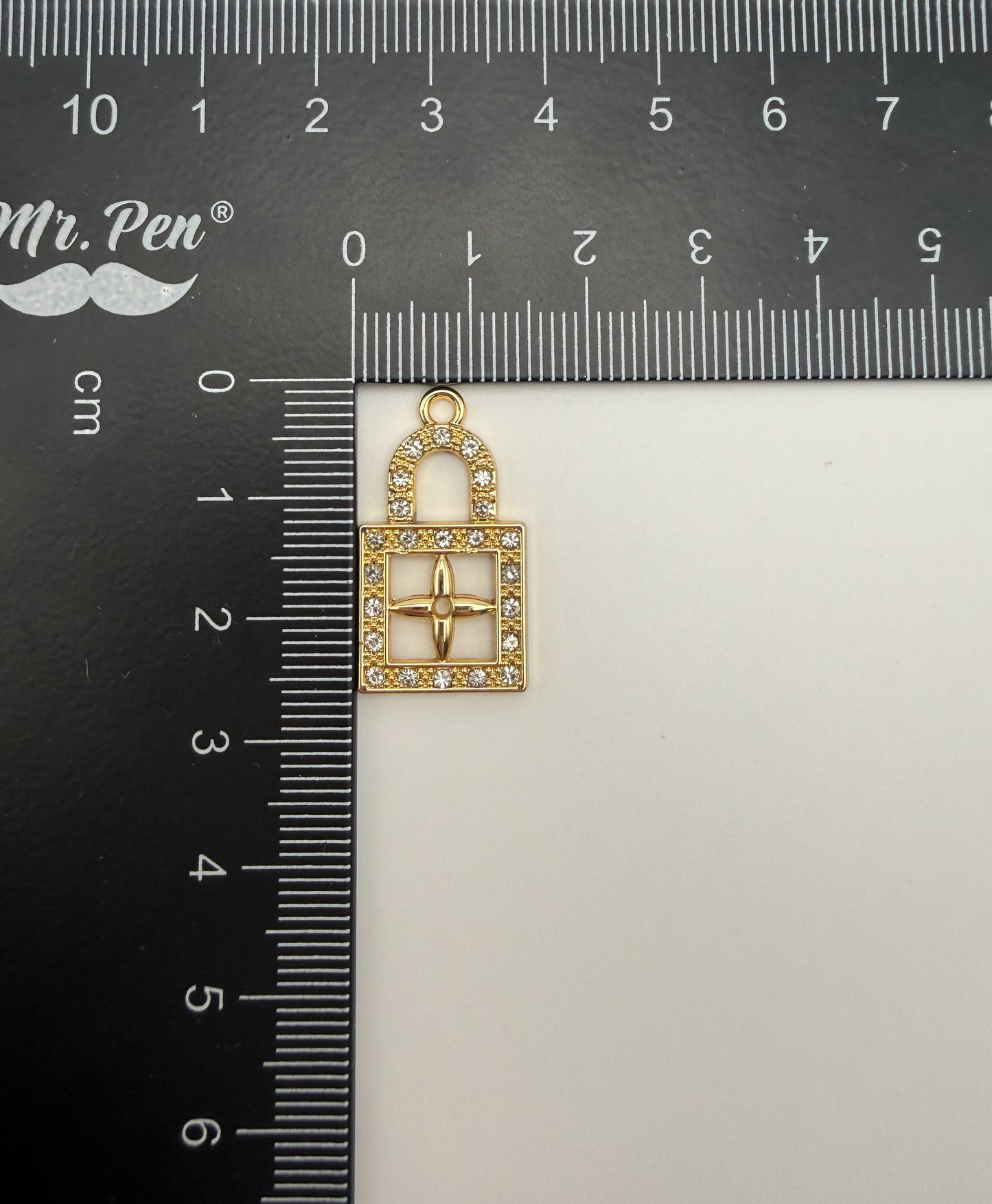 Golden LV inspired Clover Lock Metal DIY Charm