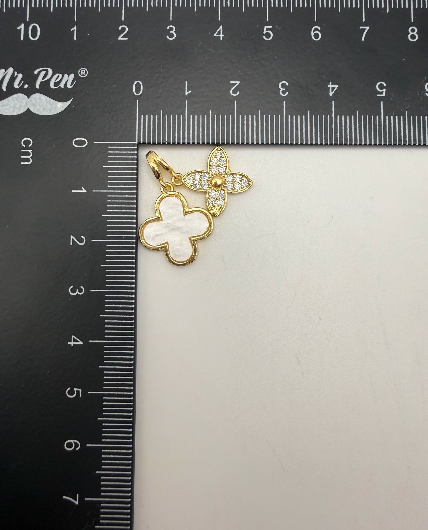 LV Clover Natural Shell Dangling Pendants