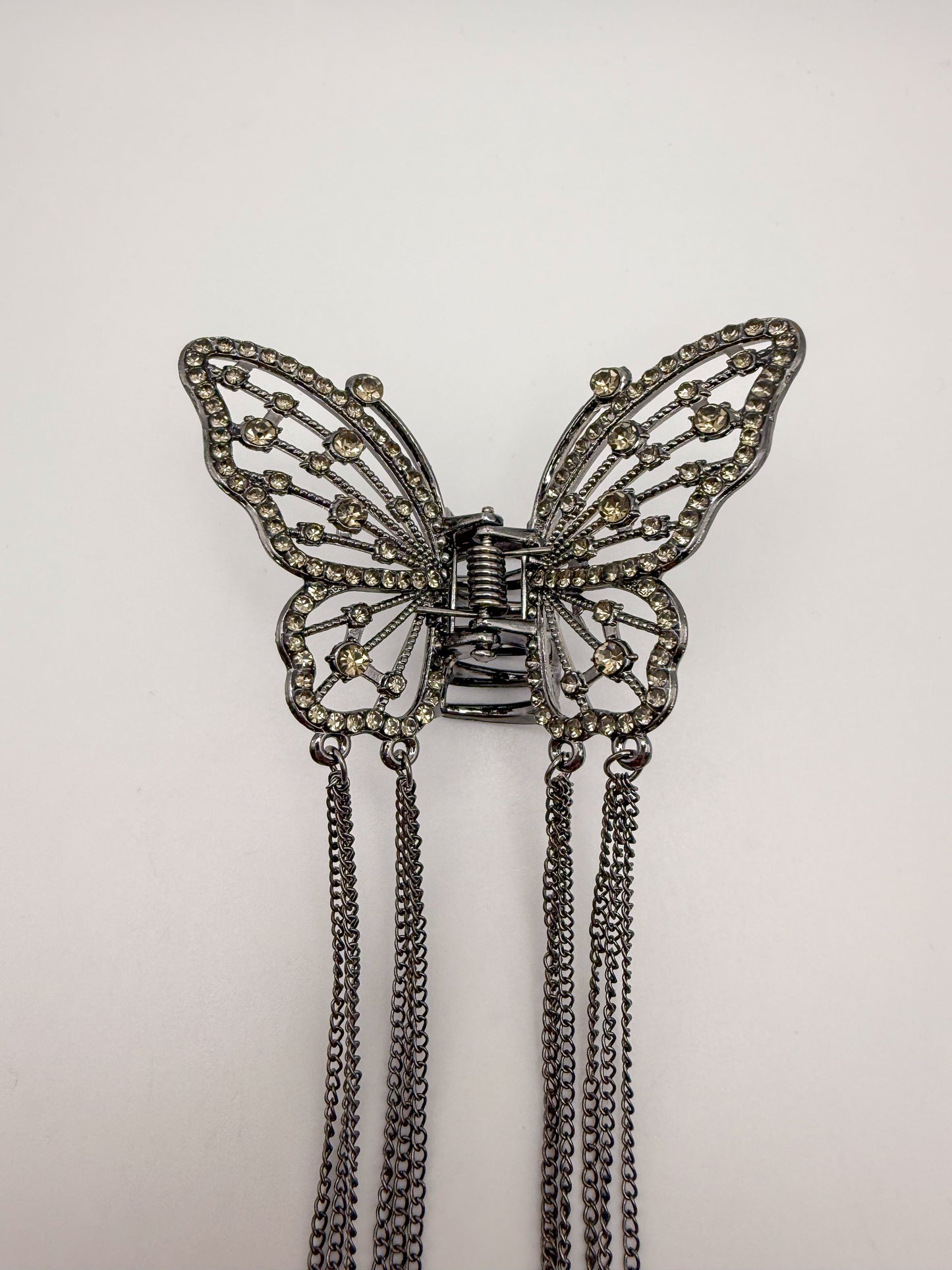 Small Black Butterfly Metal Hair Clip