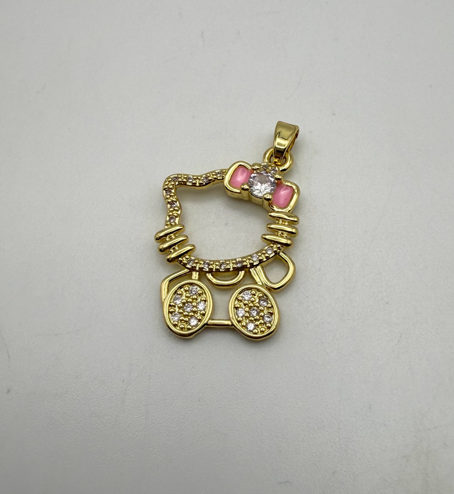 High Quality Hello Kitty Gold Pendant with zircon gems