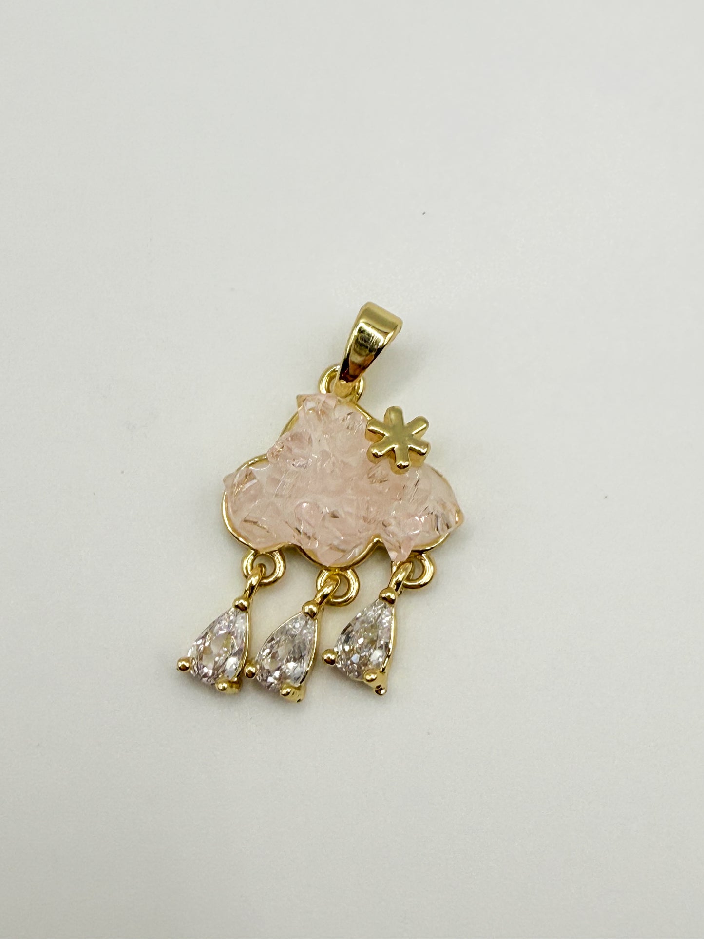 Druzy Cloud Dangle Gold & Silver Charm Pendants