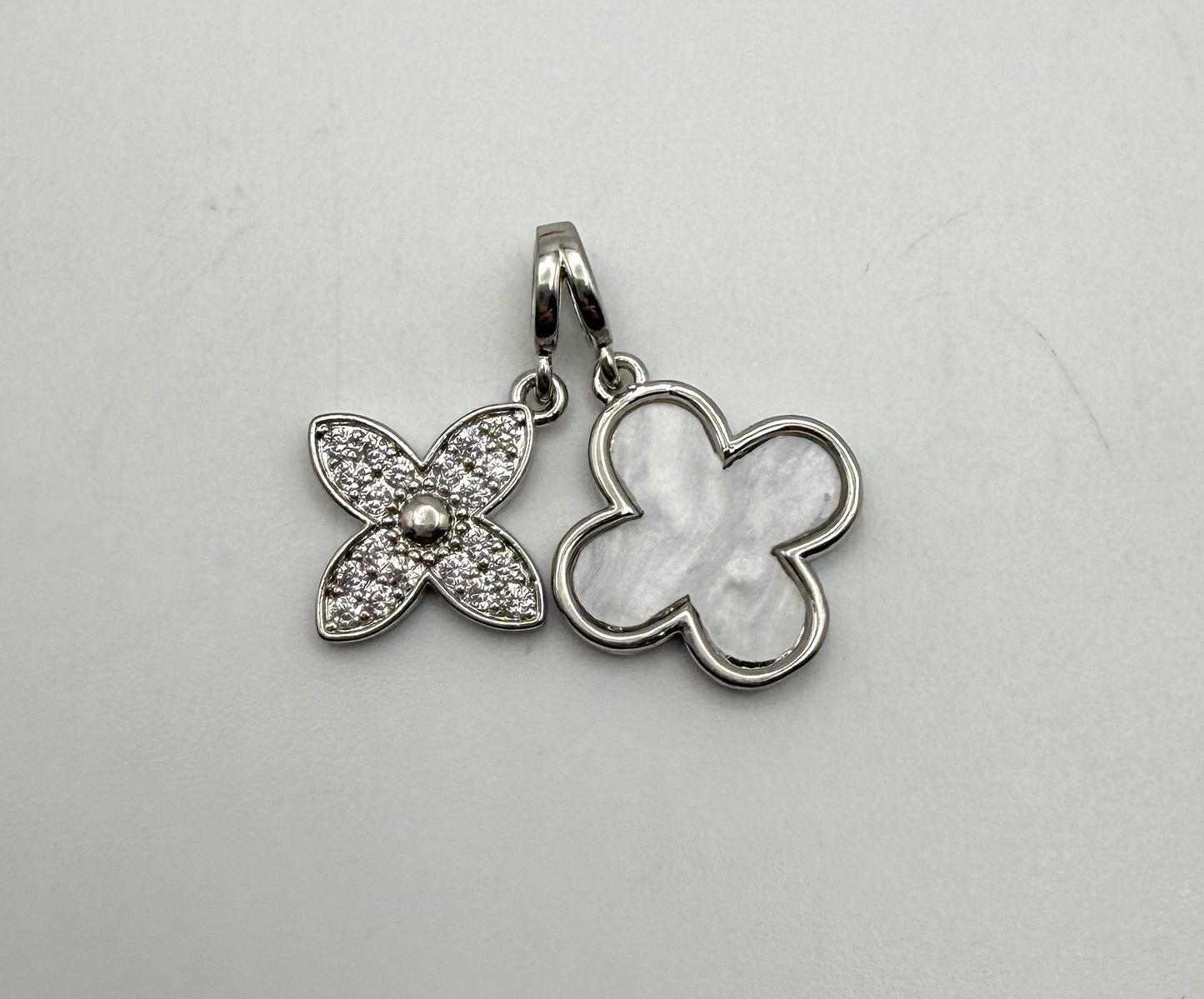 LV Clover Natural Shell Dangling Pendants