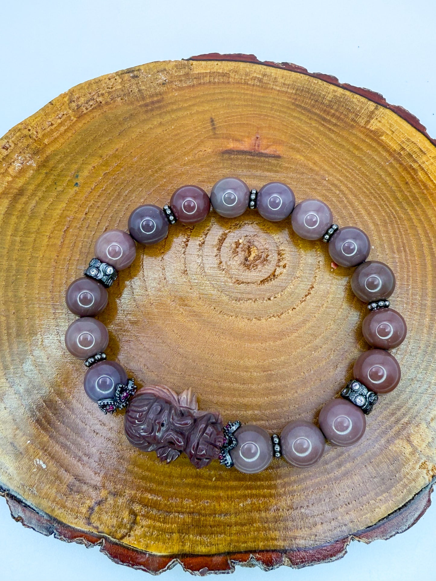 Natural Alashan Agate Angel Bracelets- 2 Different Styles