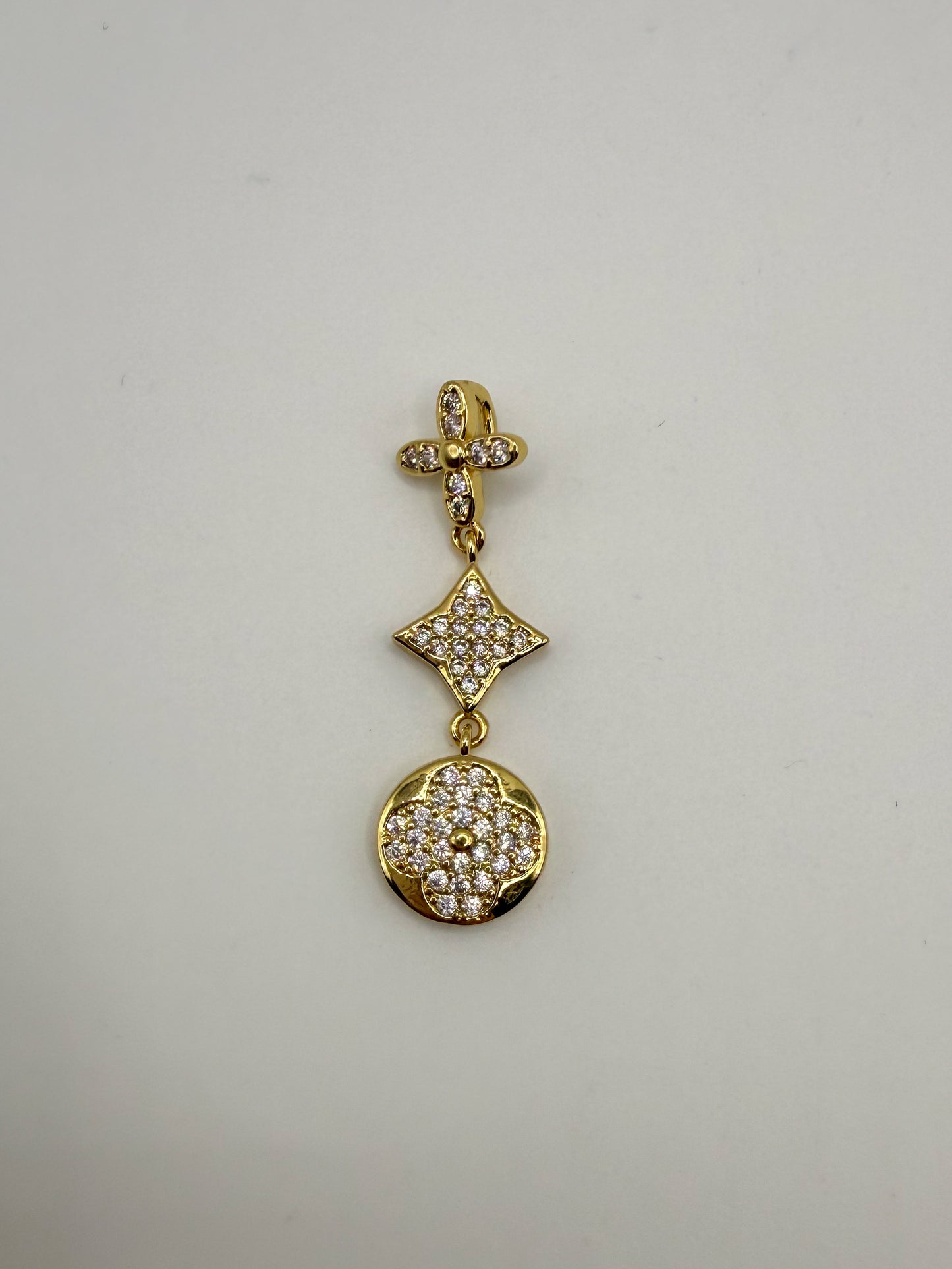 Gold & Silver Trio Clover Pendant
