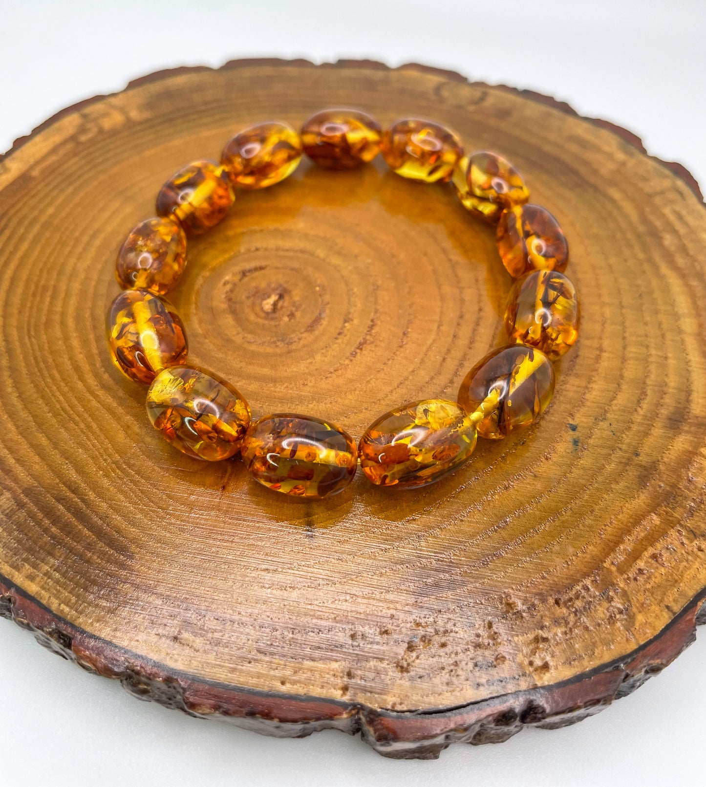 Natural Flower Amber Bracelets