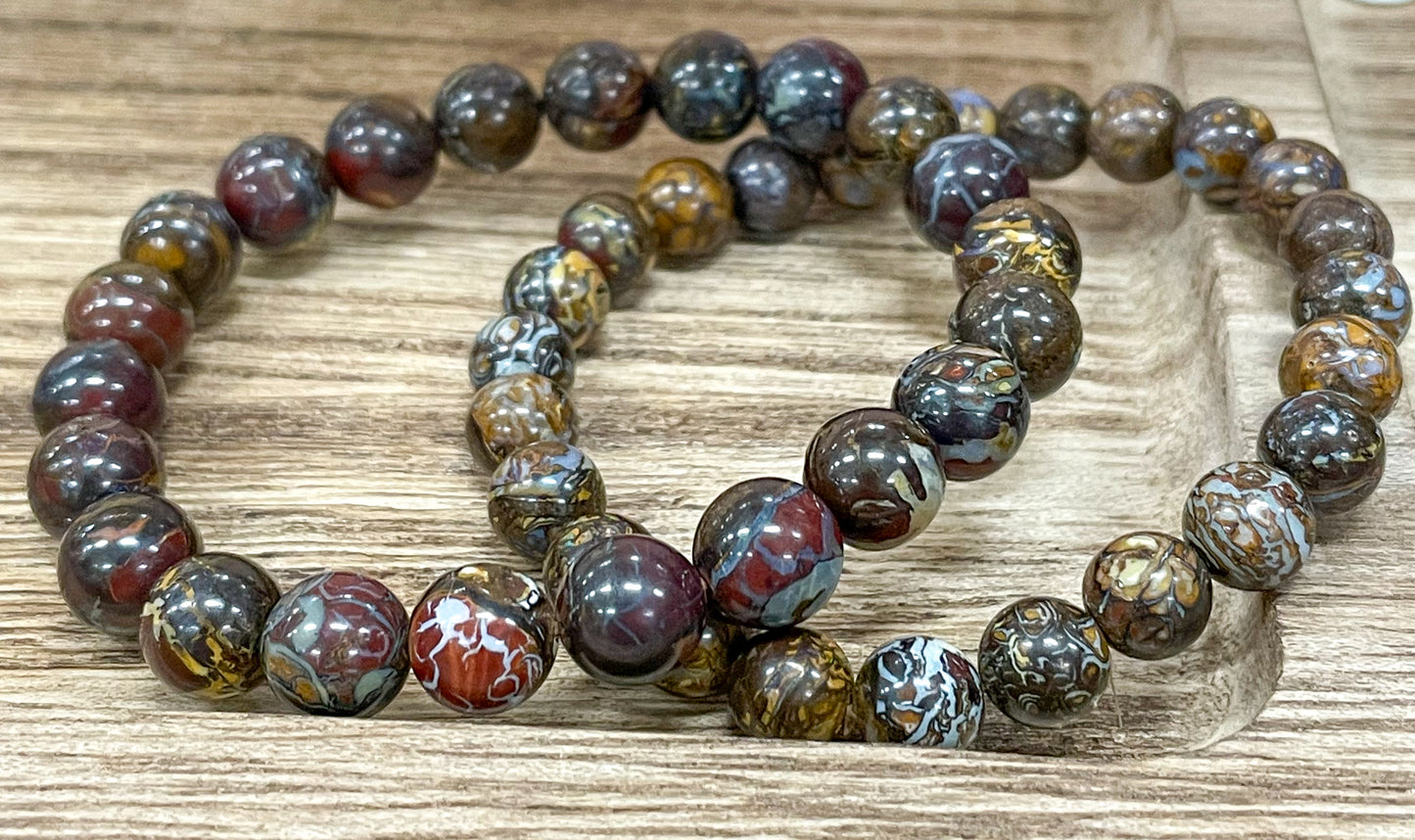 Natural Boulder & Ironstone "Matrix" Opal Bracelets