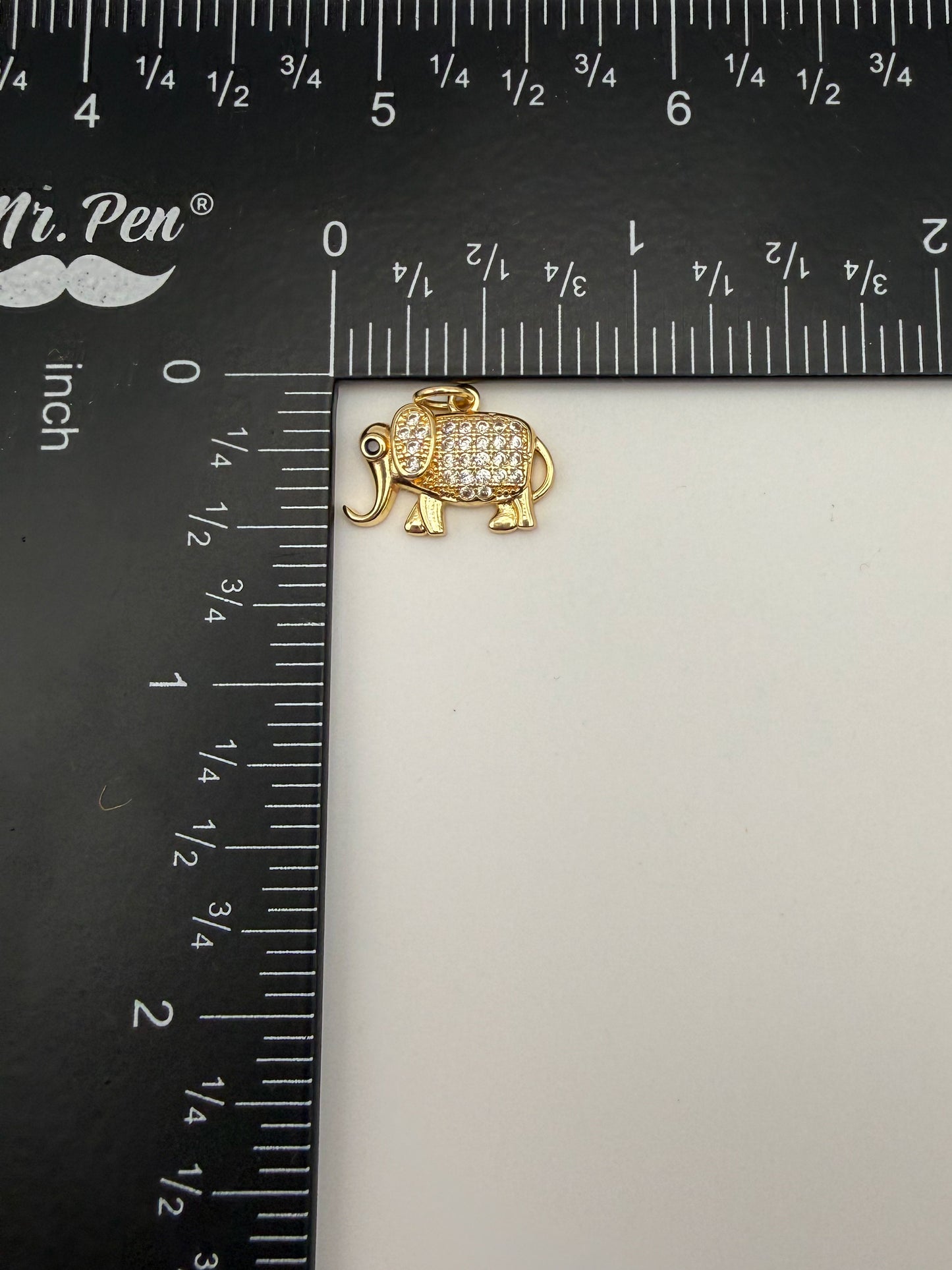 Bling Gold & Silver Elephant Metal Charm Pendants