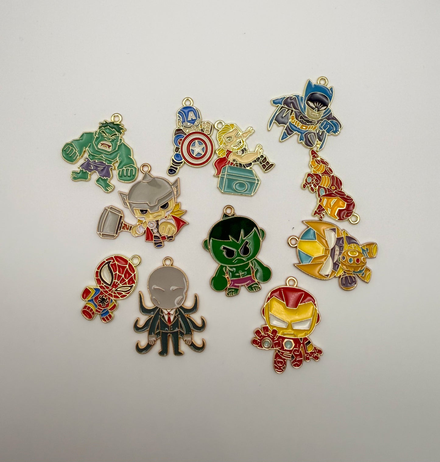DC Avengers Gold DIY Metal Charm Set
