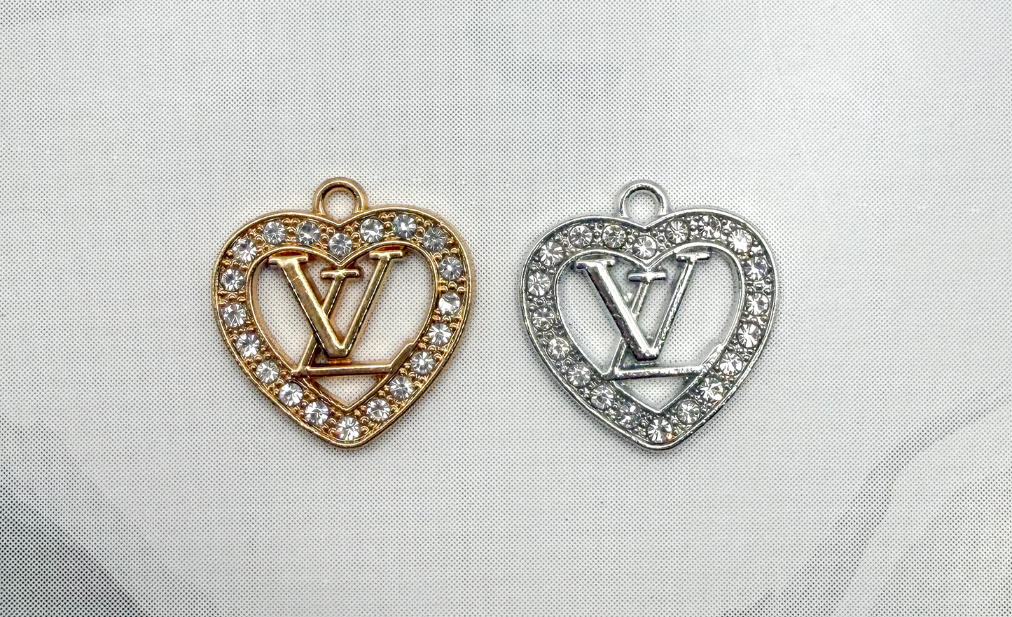 SPECIAL: LV Heart Shaped Metal DIY Charms