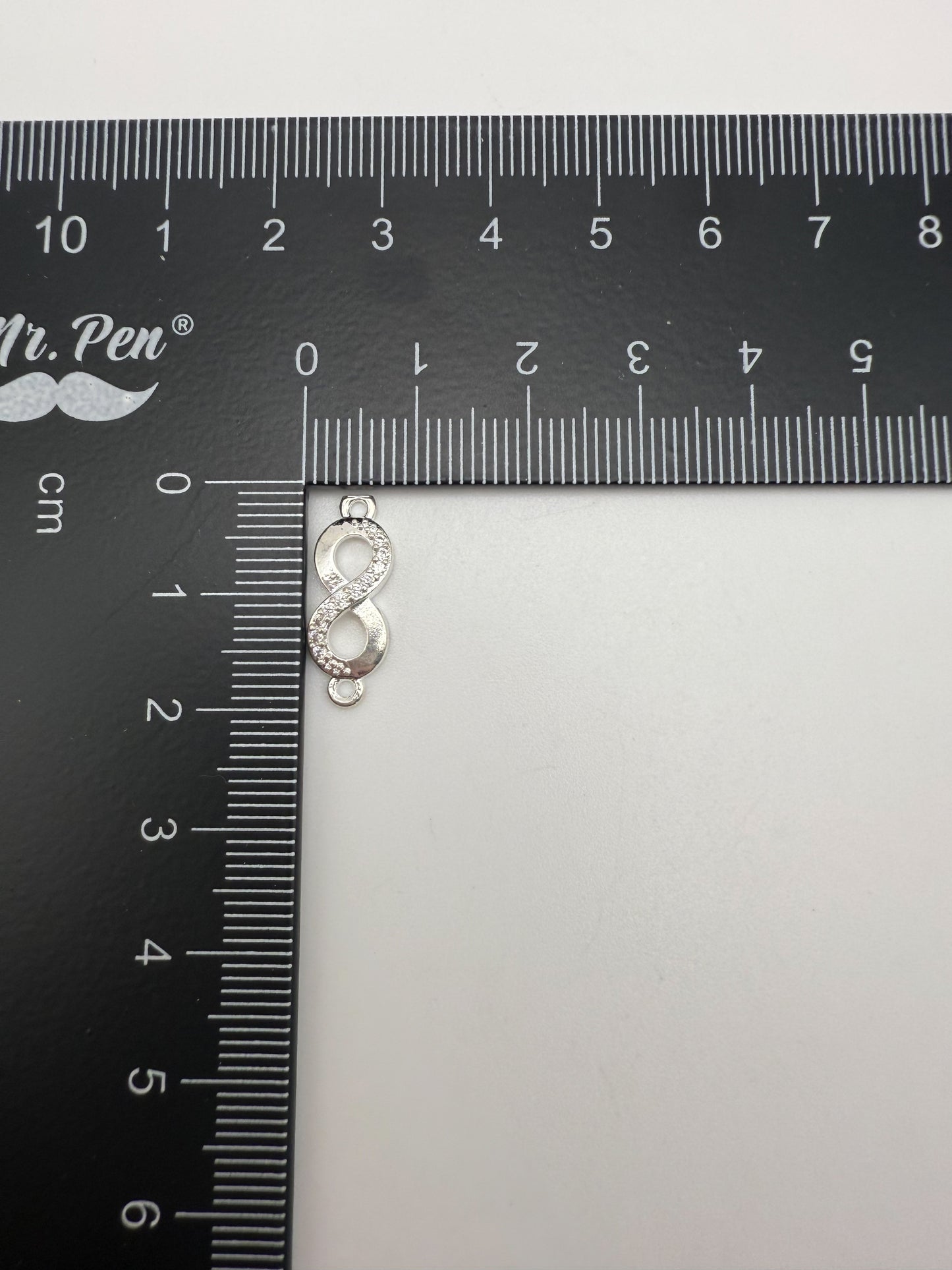 Mini Silver Infinity Connector Charms
