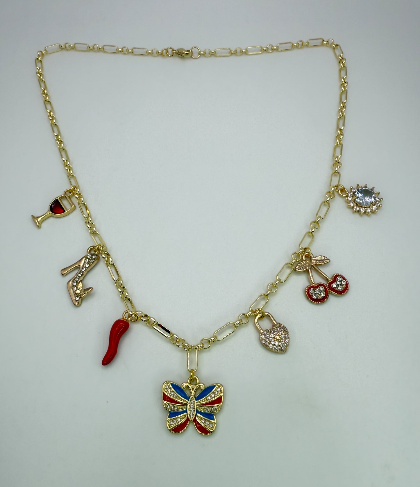 Sassy You Gold Charm Necklace