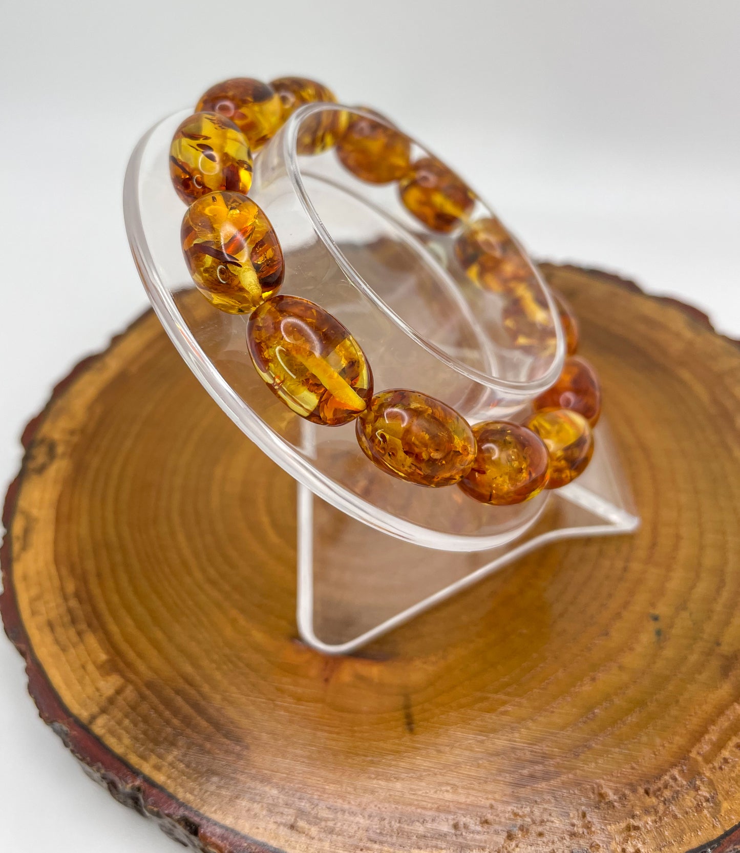 Natural Flower Amber Bracelets