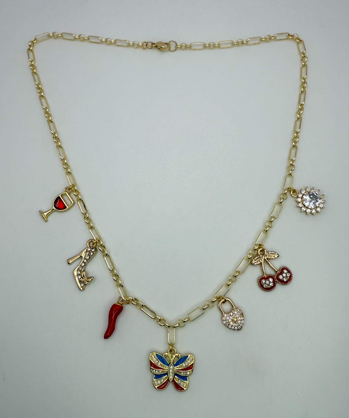 Sassy You Gold Charm Necklace