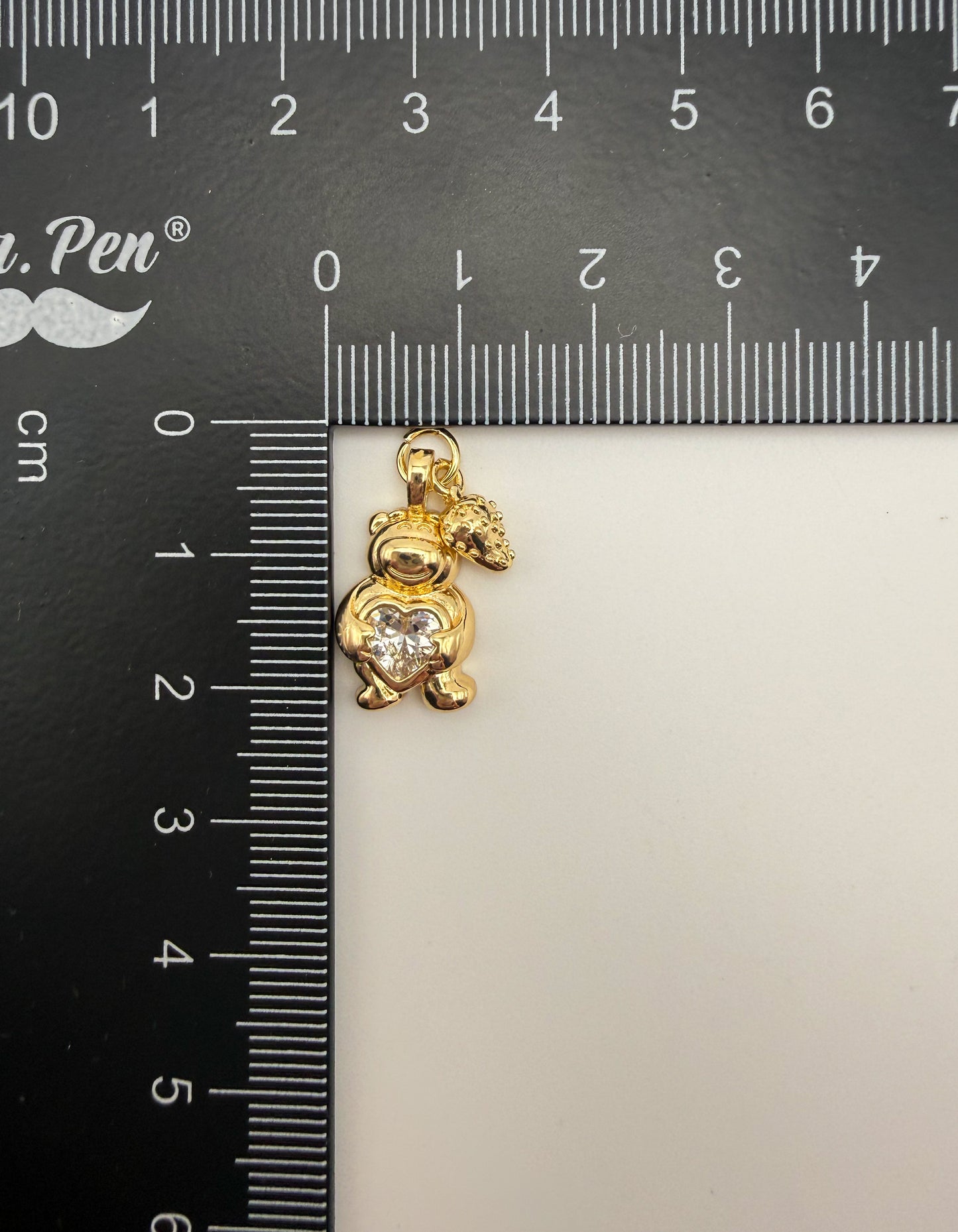Fancy Lotso Bear with Strawberry Gold & Silver DIY Metal Charms