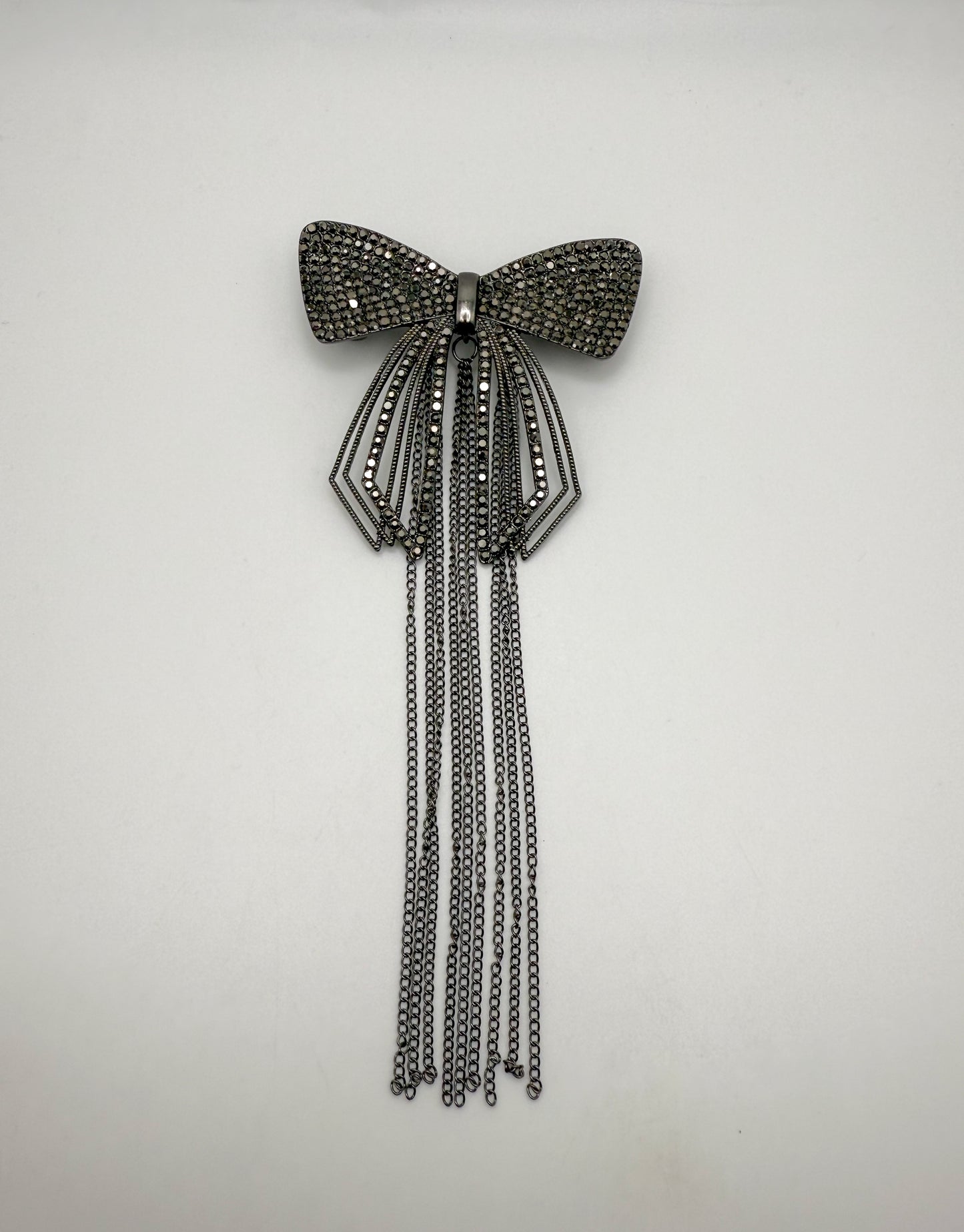 Black Bow Metal Hair Clip