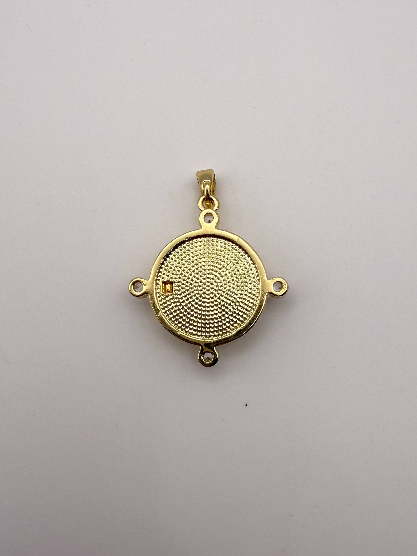 Gold Compass Locket Charm Pendant