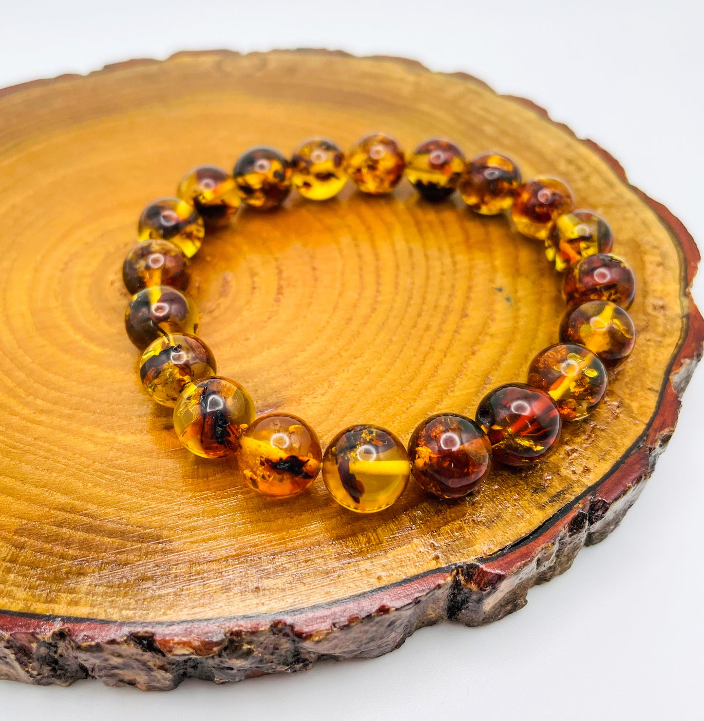 Natural Flower Amber Bracelets