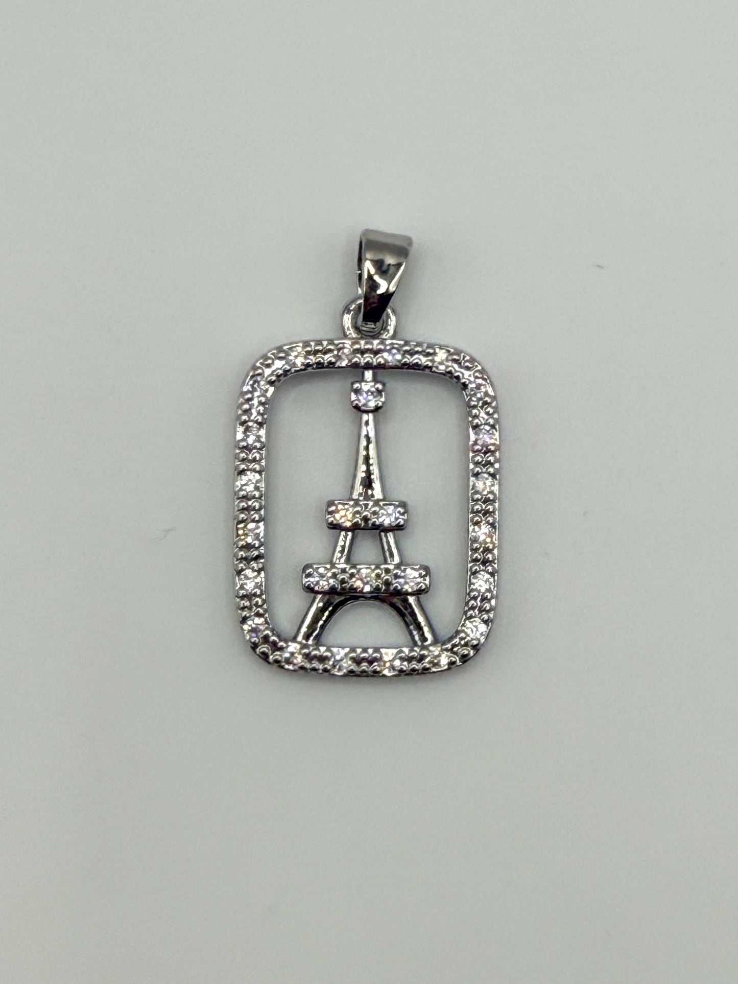 Eiffel Tower Gold & Silver Charm Pendant