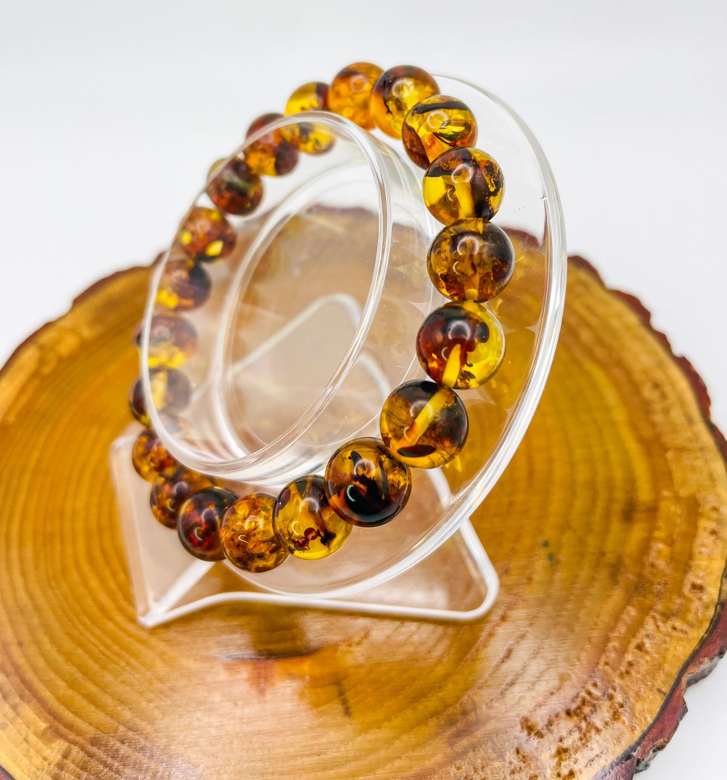 Natural Flower Amber Bracelets