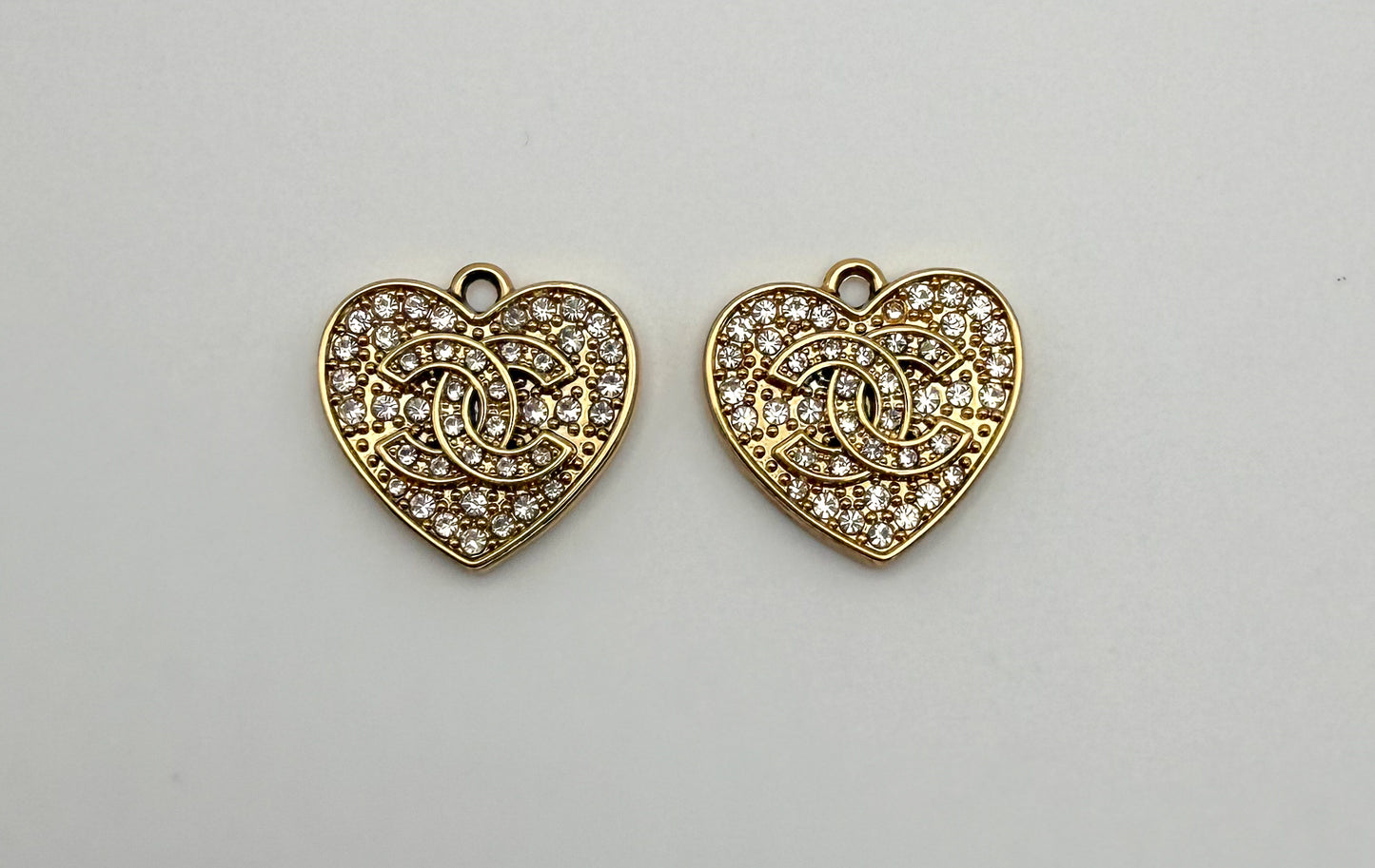High Quality Gold CC Designer Heart Charms