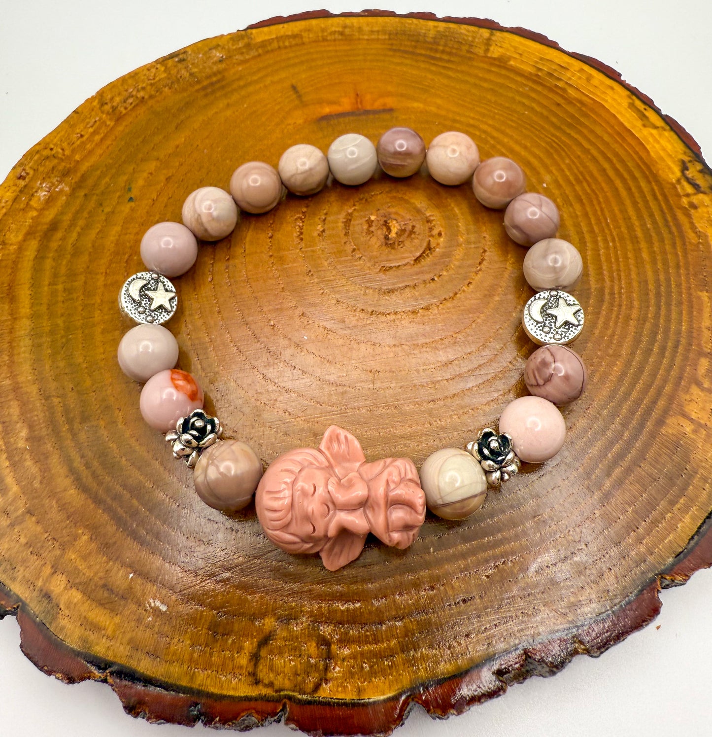 Natural Alashan Agate Angel Bracelets- 2 Different Styles