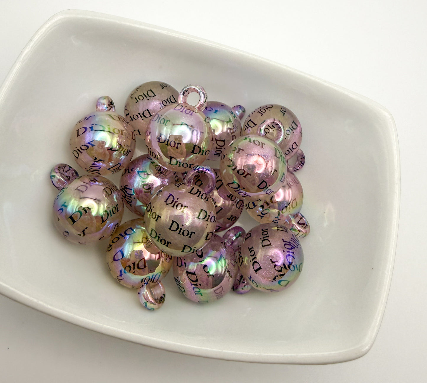 Sparkling Acrylic Dior Designer DIY Bead Charms