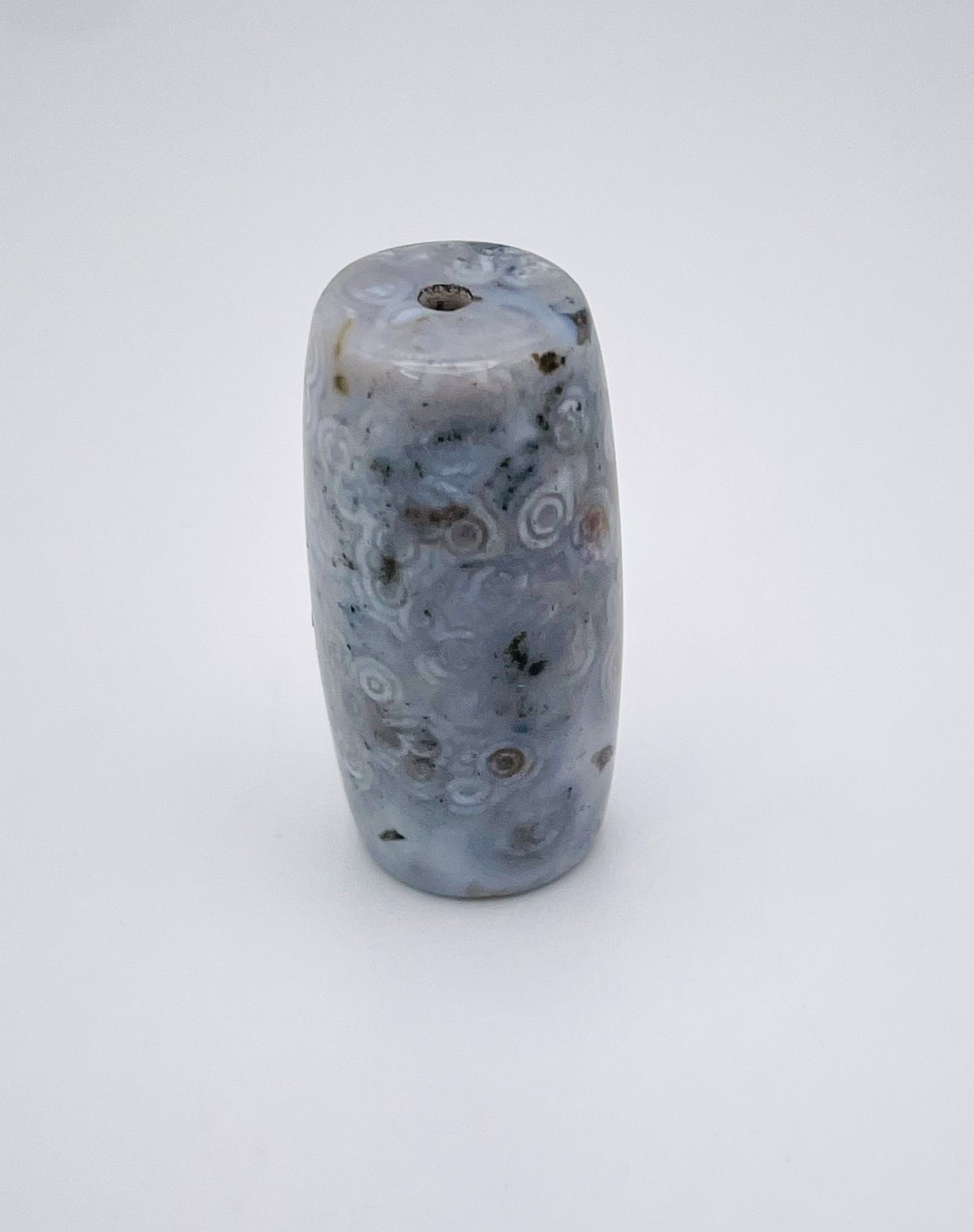 Natural Ocean Jasper Focal Barrel  Crystal Beads