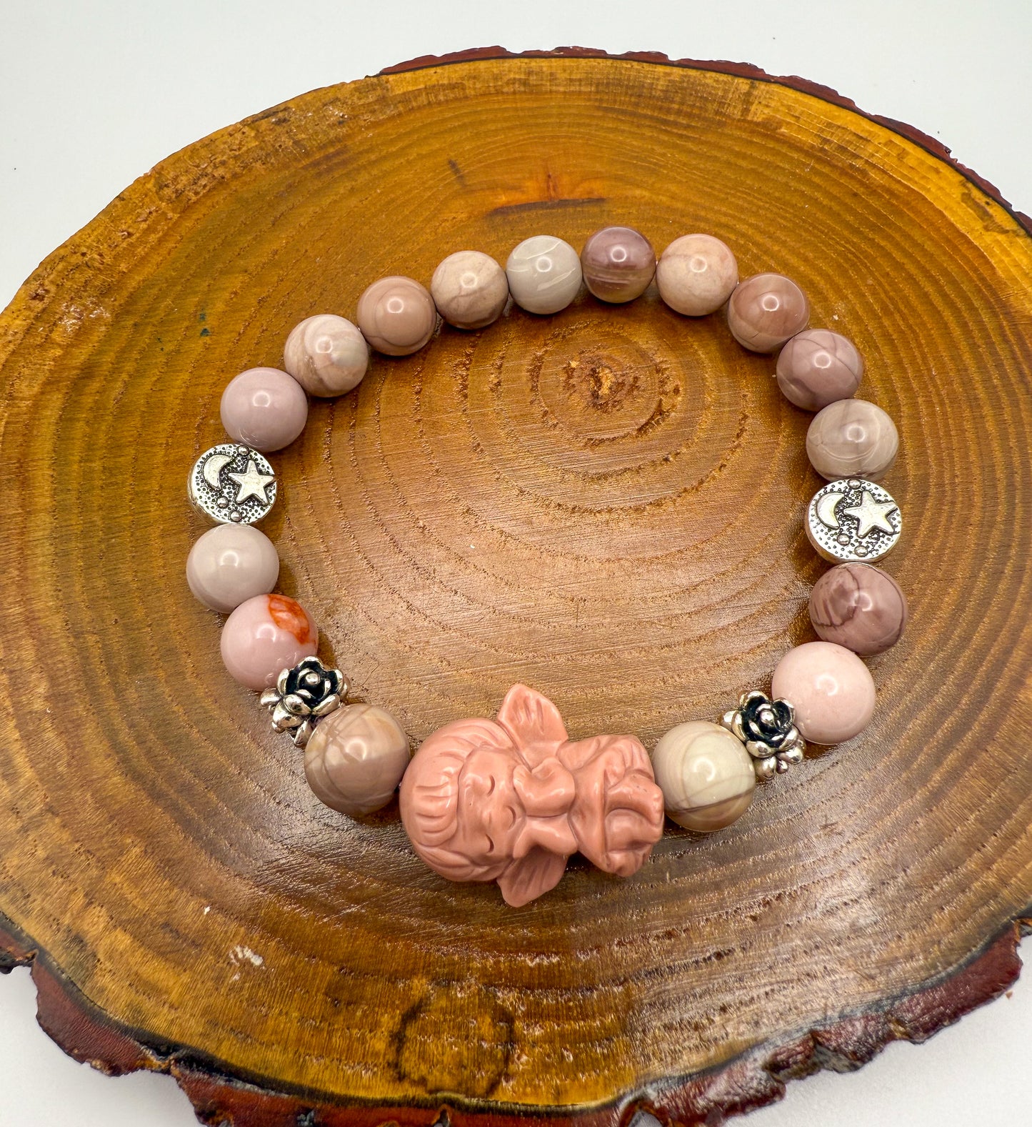 Natural Alashan Agate Angel Bracelets- 2 Different Styles