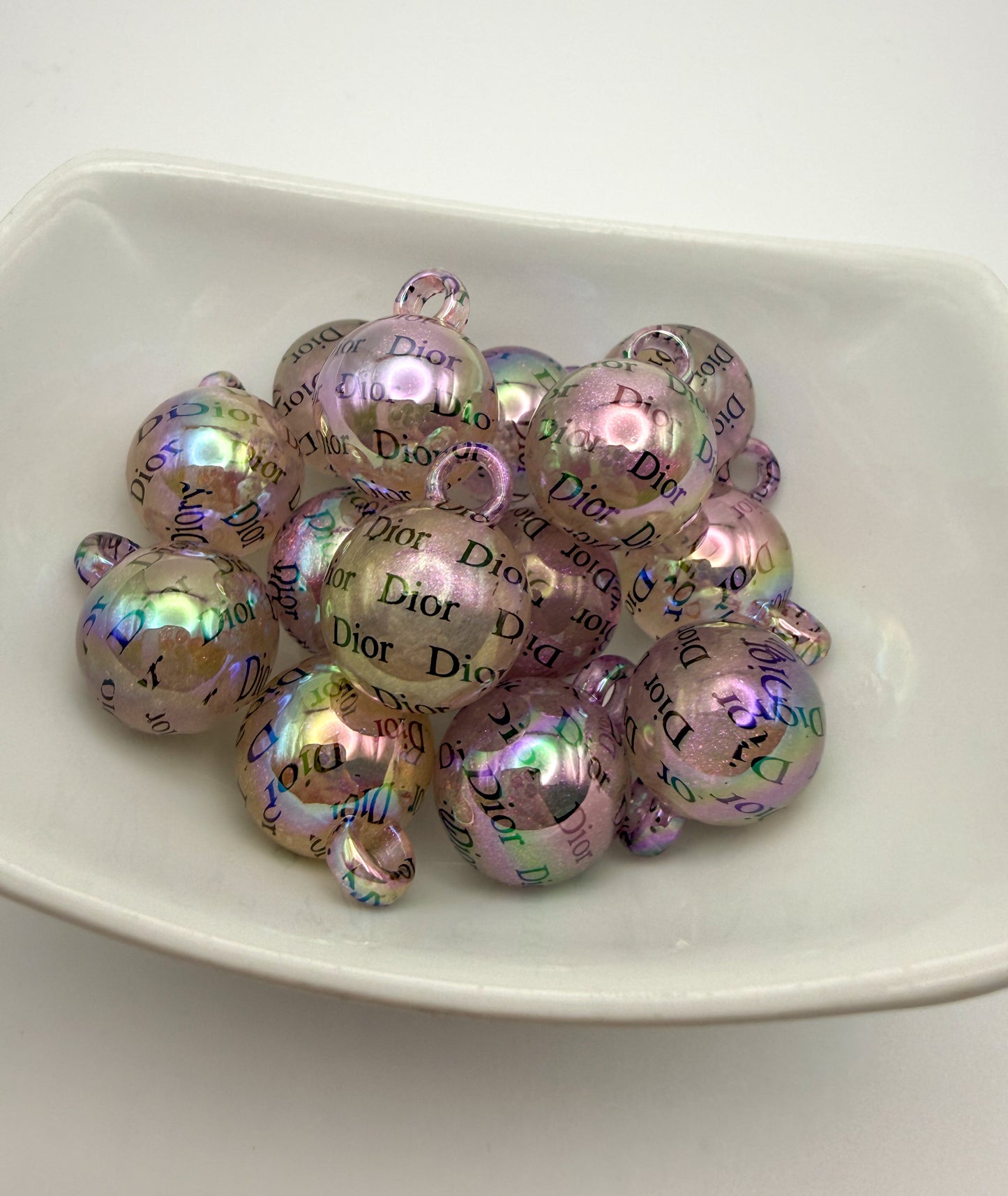Sparkling Acrylic Dior Designer DIY Bead Charms
