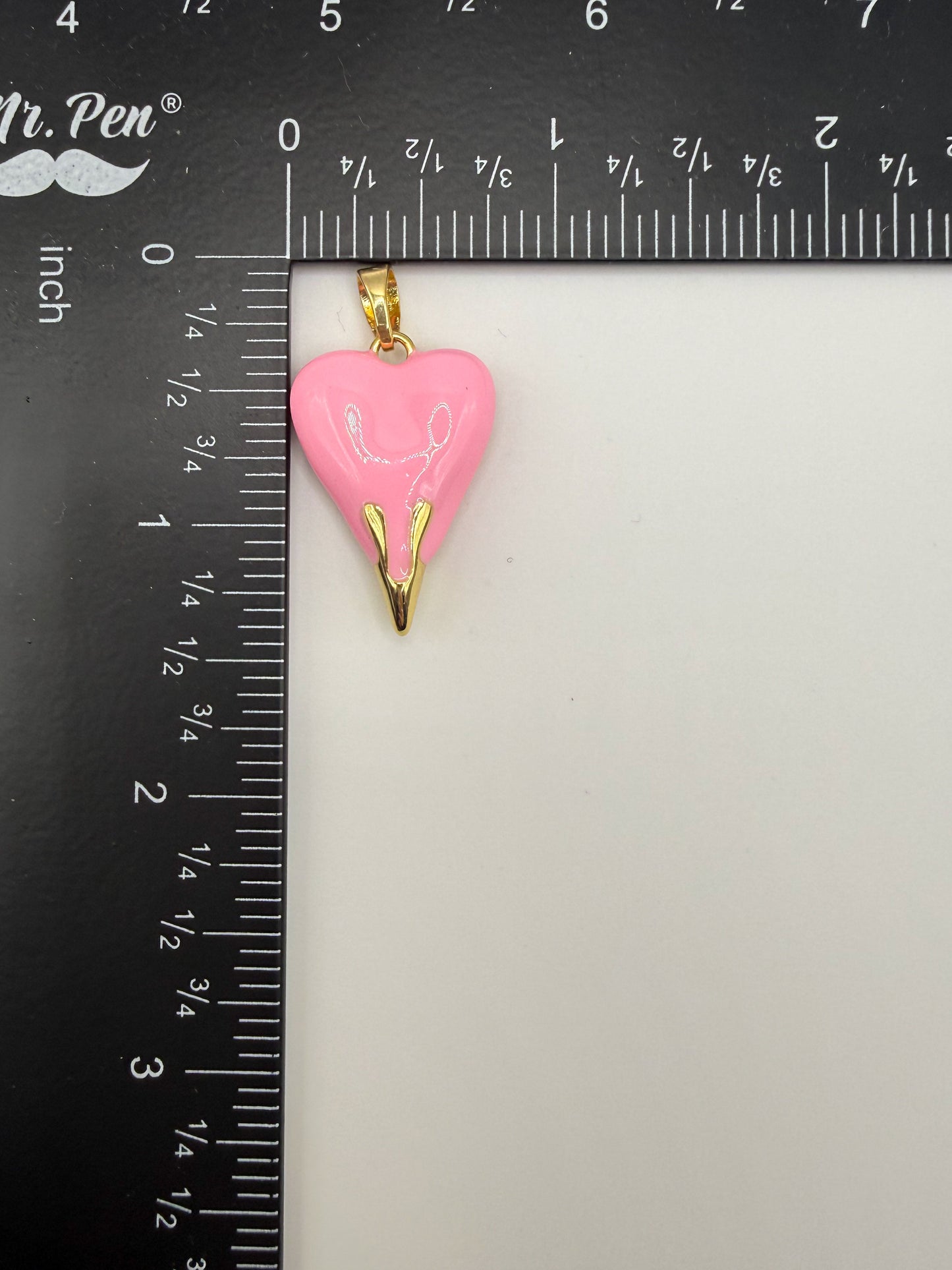 Gold Dripping Heart Gold Metal Pendant