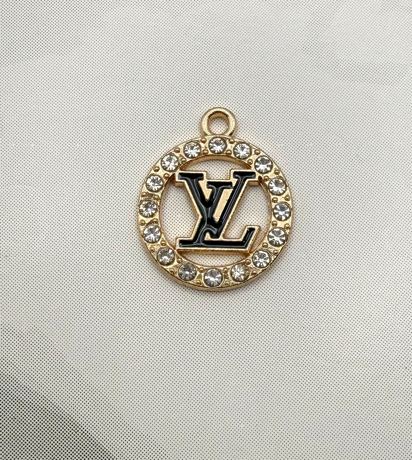 LV Round Metal DIY Charms