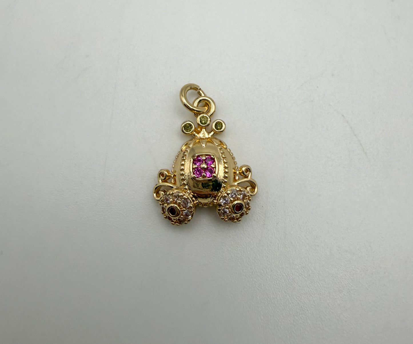 Gold Princess Carriage Charm