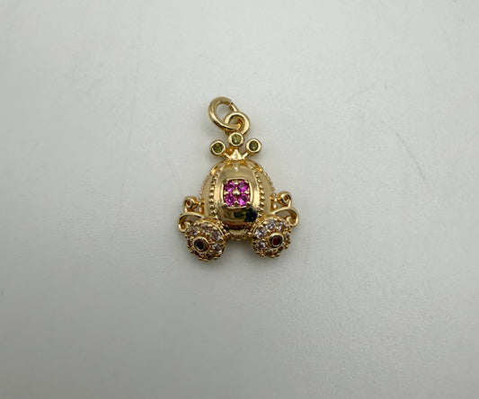 Gold Princess Carriage Charm