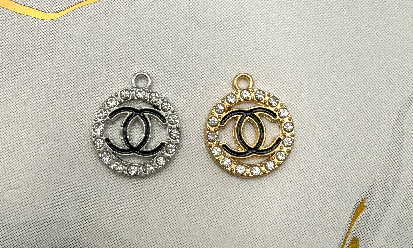 CC Round Metal DIY Charms
