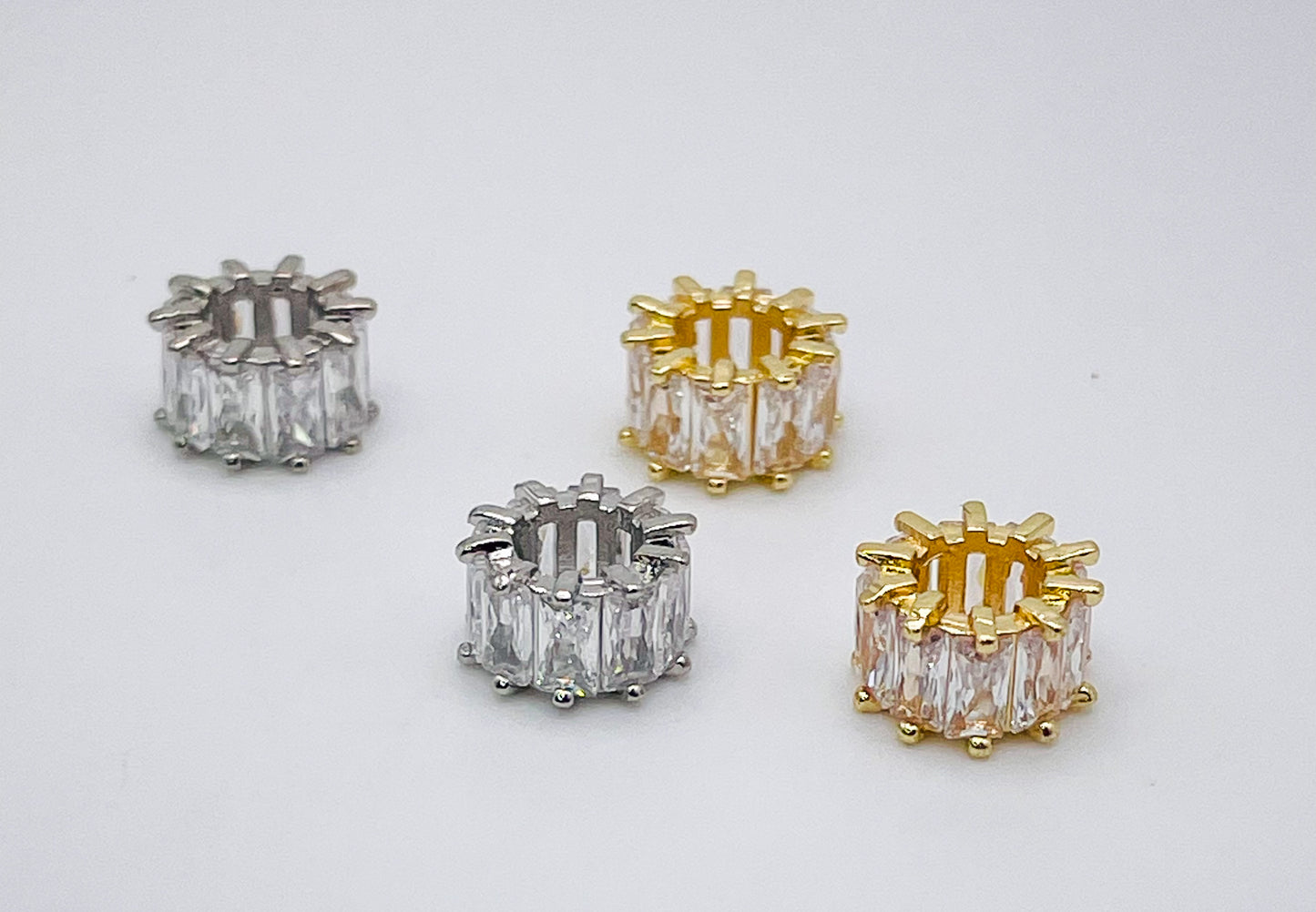 Zircon Spacer Charm Beads