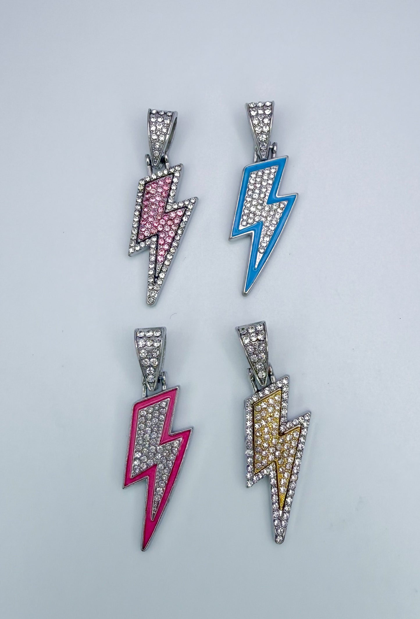 Bling Lighting Bolt Alloy DIY Pendant- High Quality