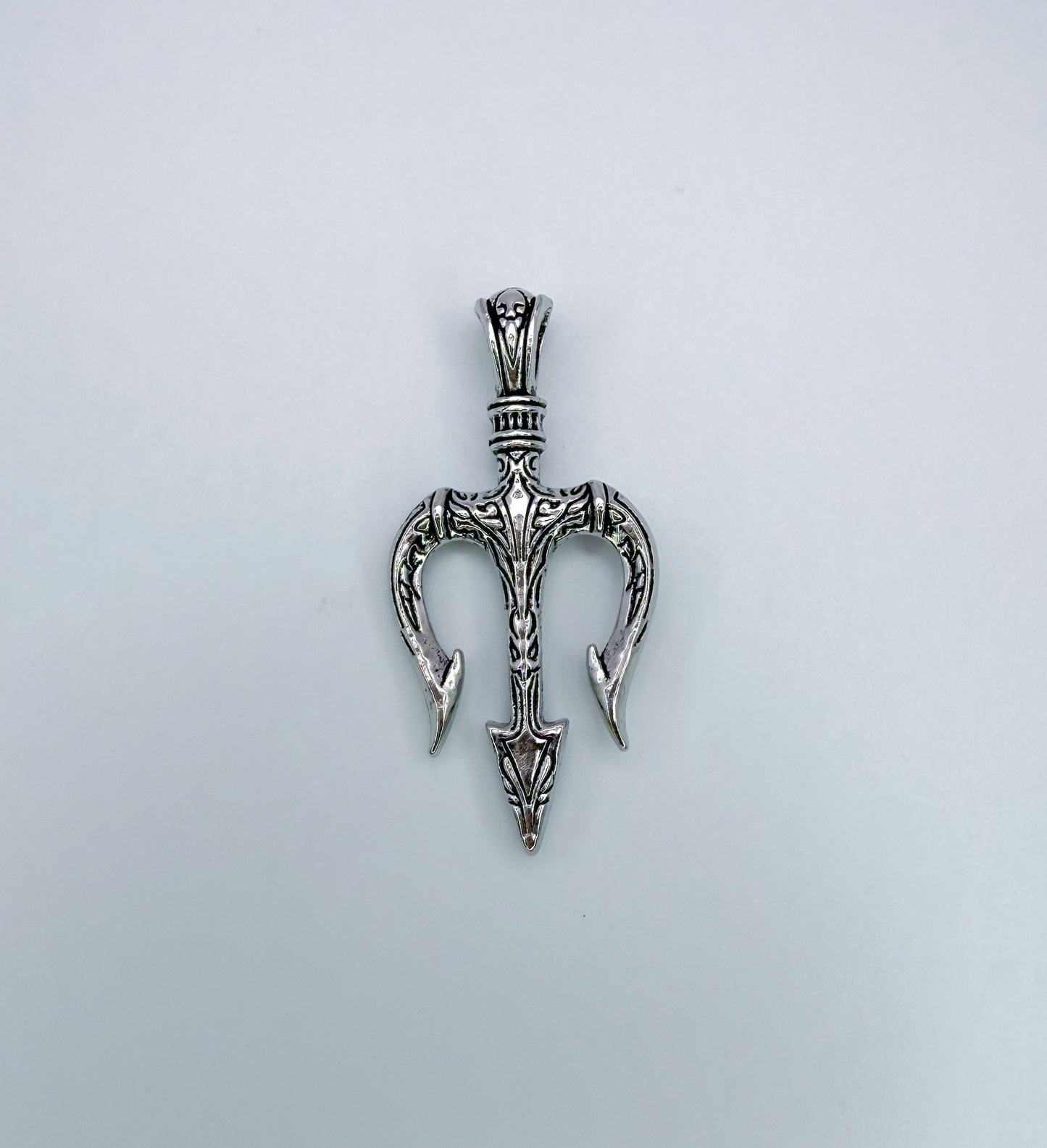 Silver Poseidon Trident Pendant