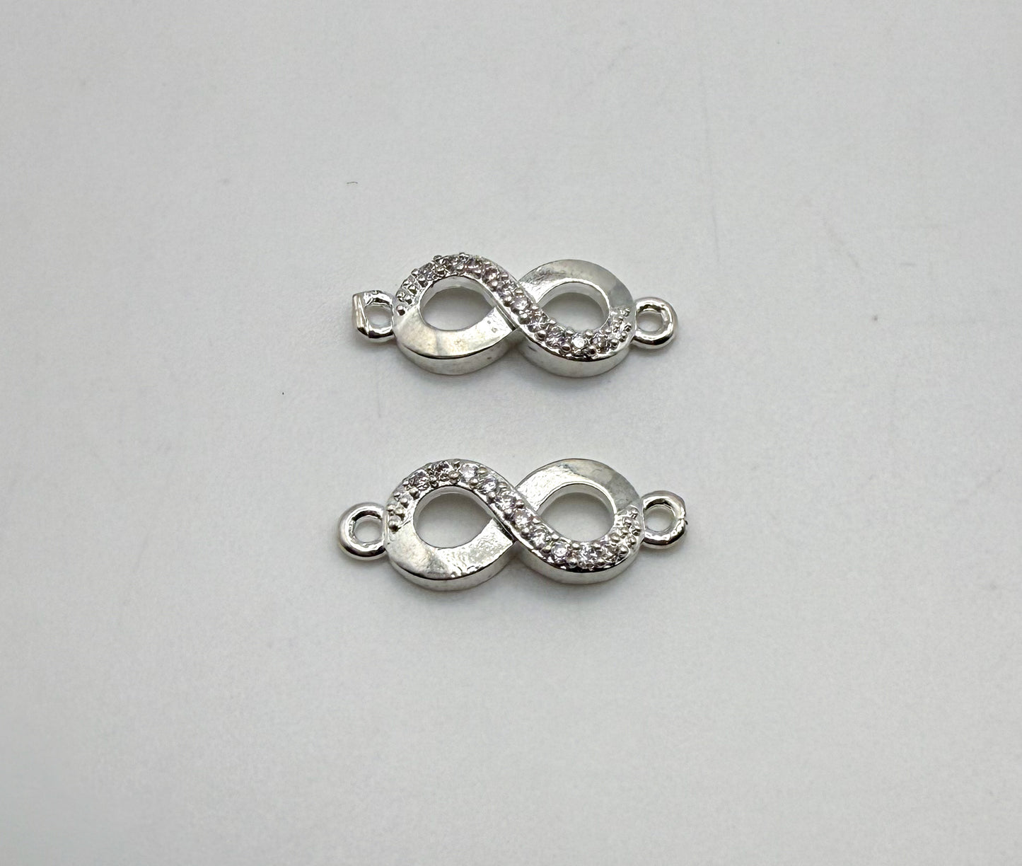 Mini Silver Infinity Connector Charms