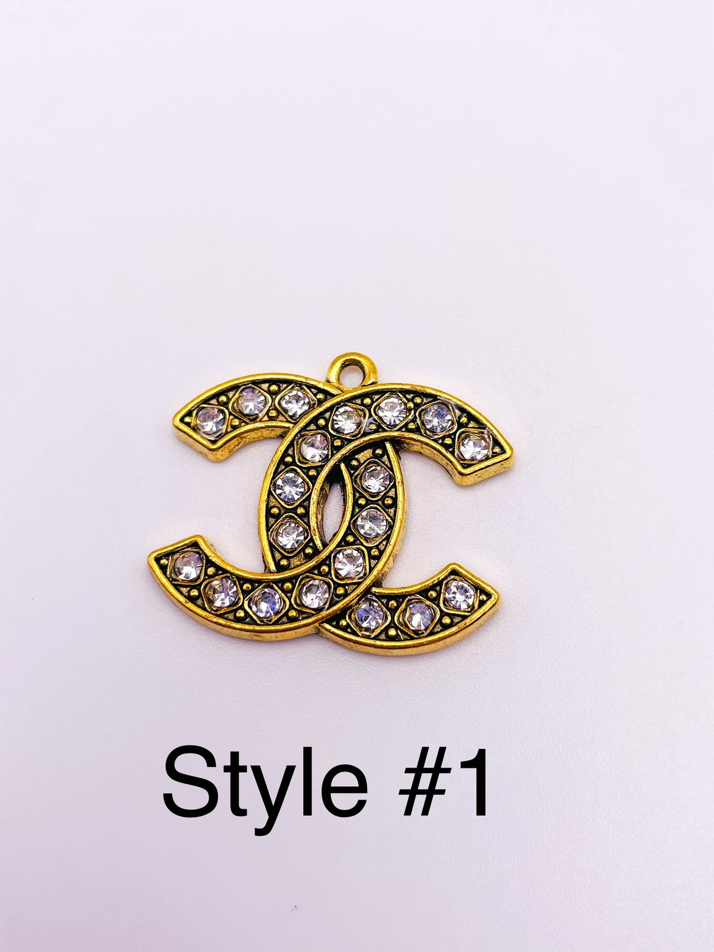 High Quality Gold Zircon CC Charms