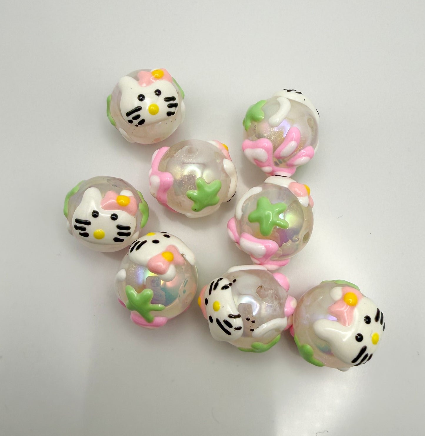 Hand Paint Hell Kitty DIY Pen Beads