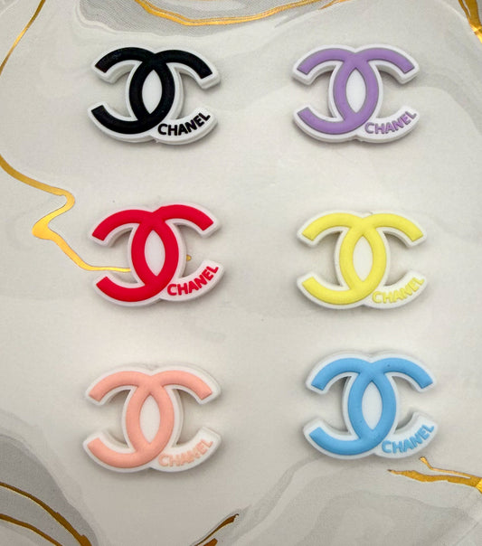 CC Logo Colorful Silicone DIY Pen Focal Beads