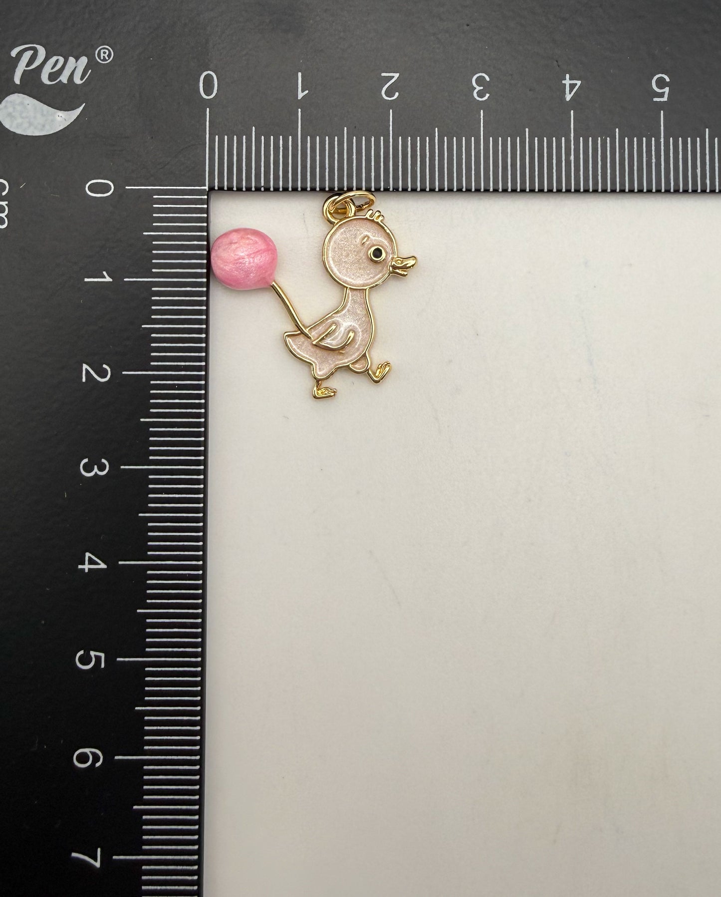 Little Duckie with a Balloon Metal Charms