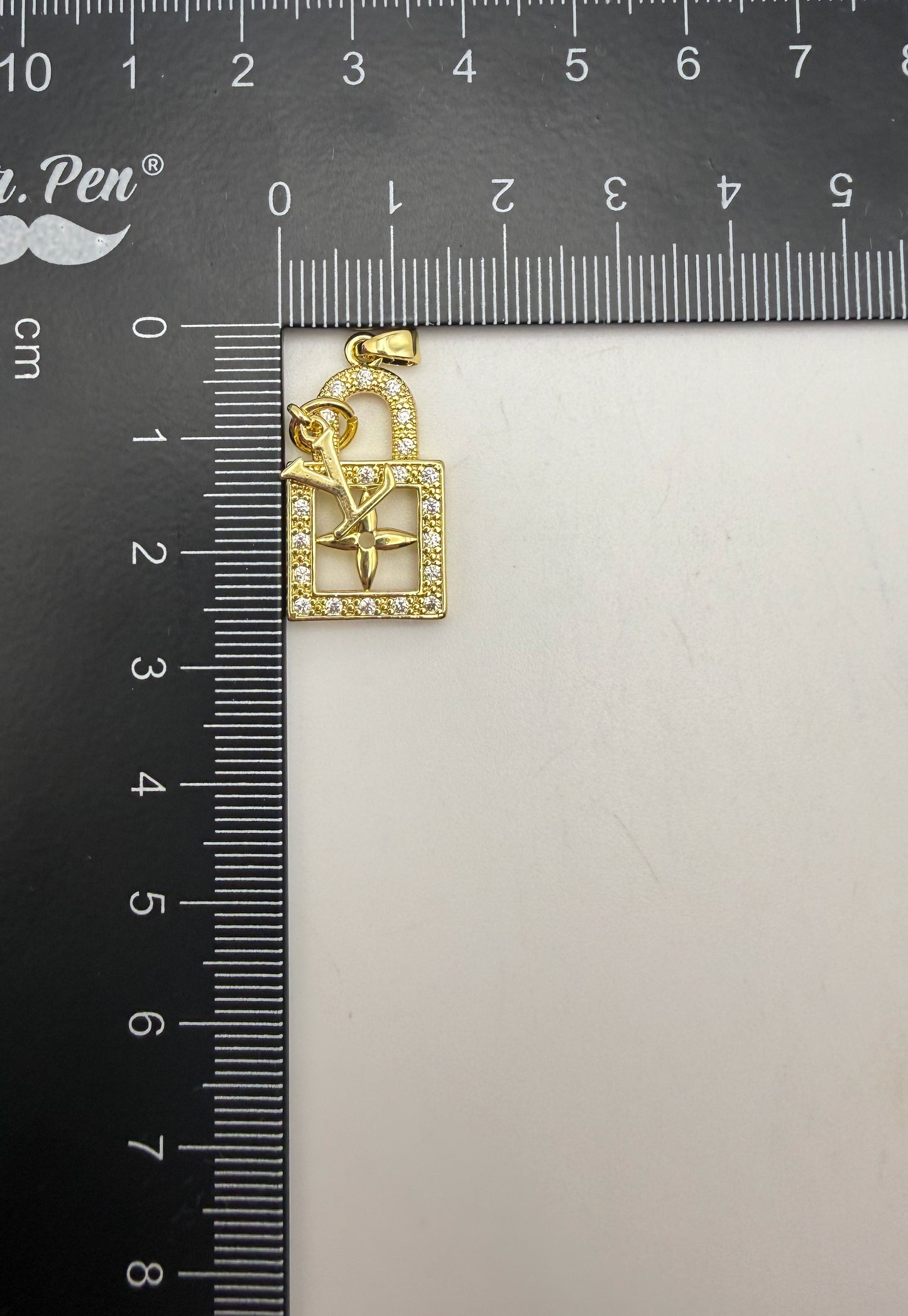 LV Bling Lock Silver & Gold Pendants