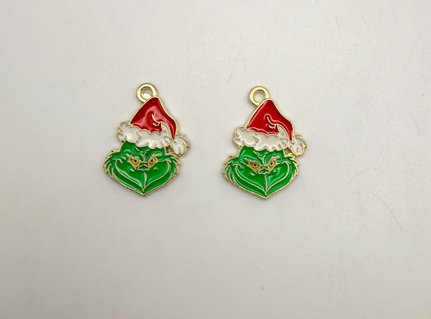 Gold Grinch Metal DIY Charms