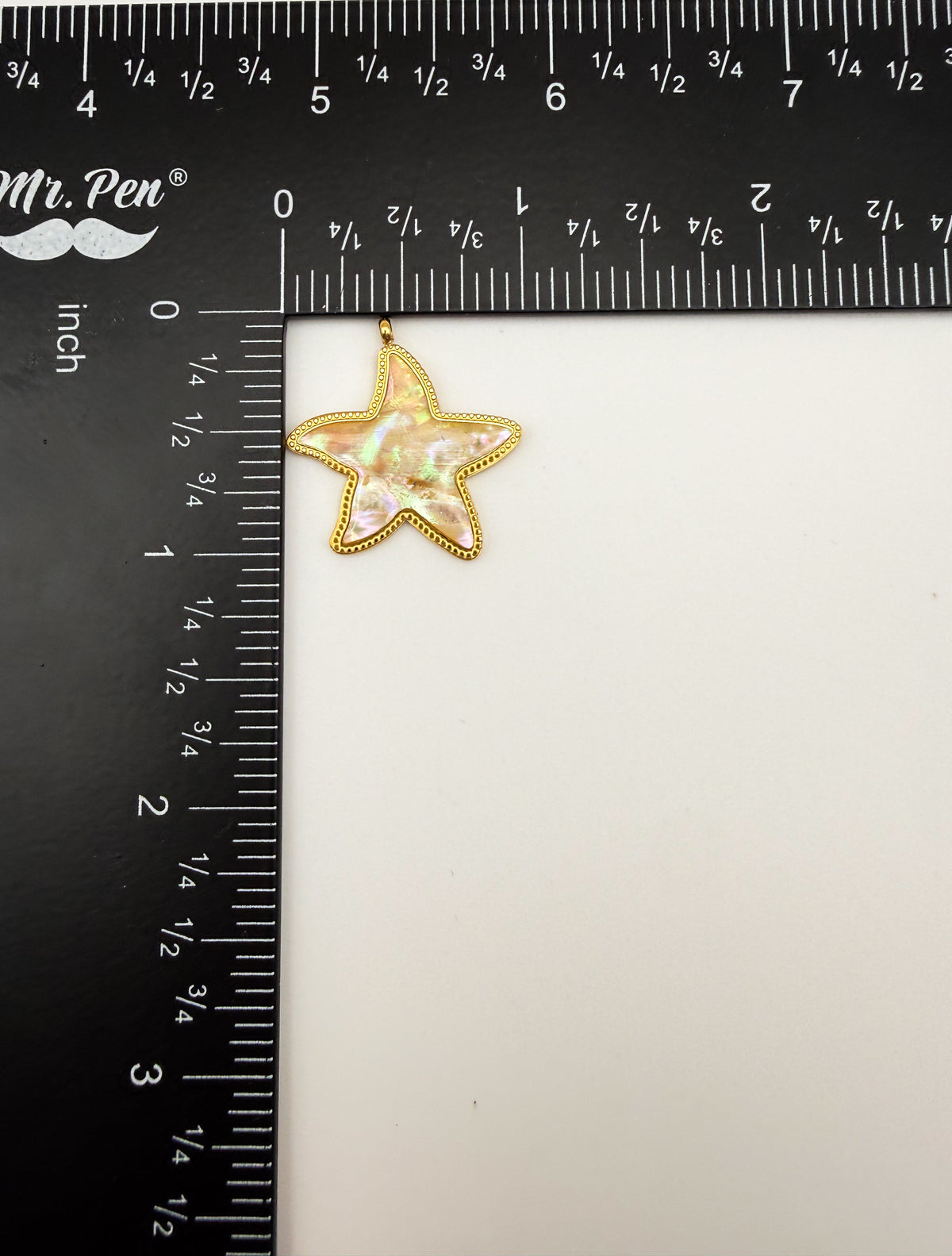 Gold Stainless Steel Star Abalone & Mother of Pearl Shell Charm Pendant DIY