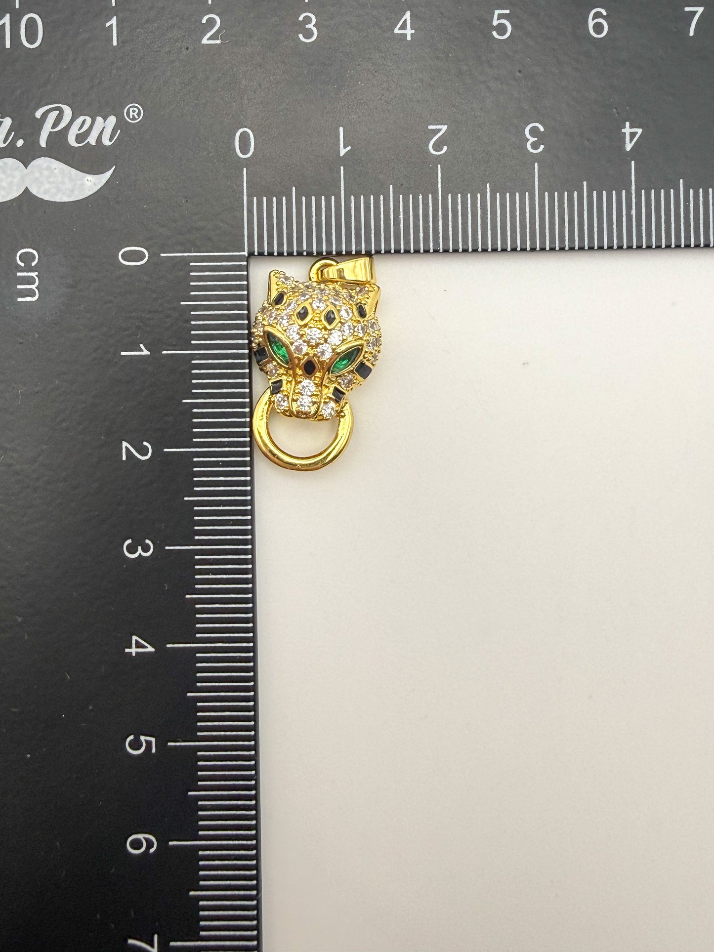 Gold & Silver Leopard Head HQ Charm Pendant