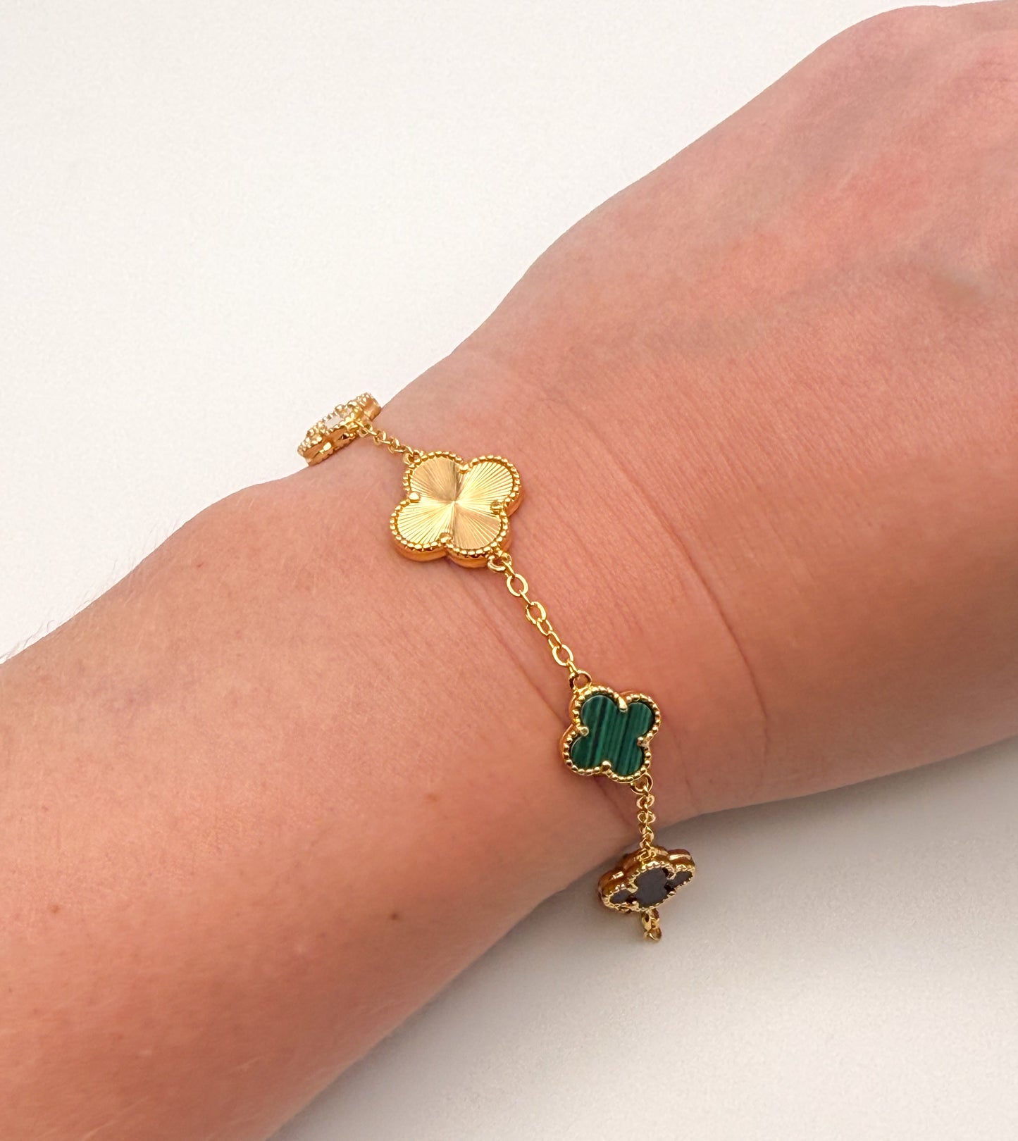 Multicolored Clover Bracelet