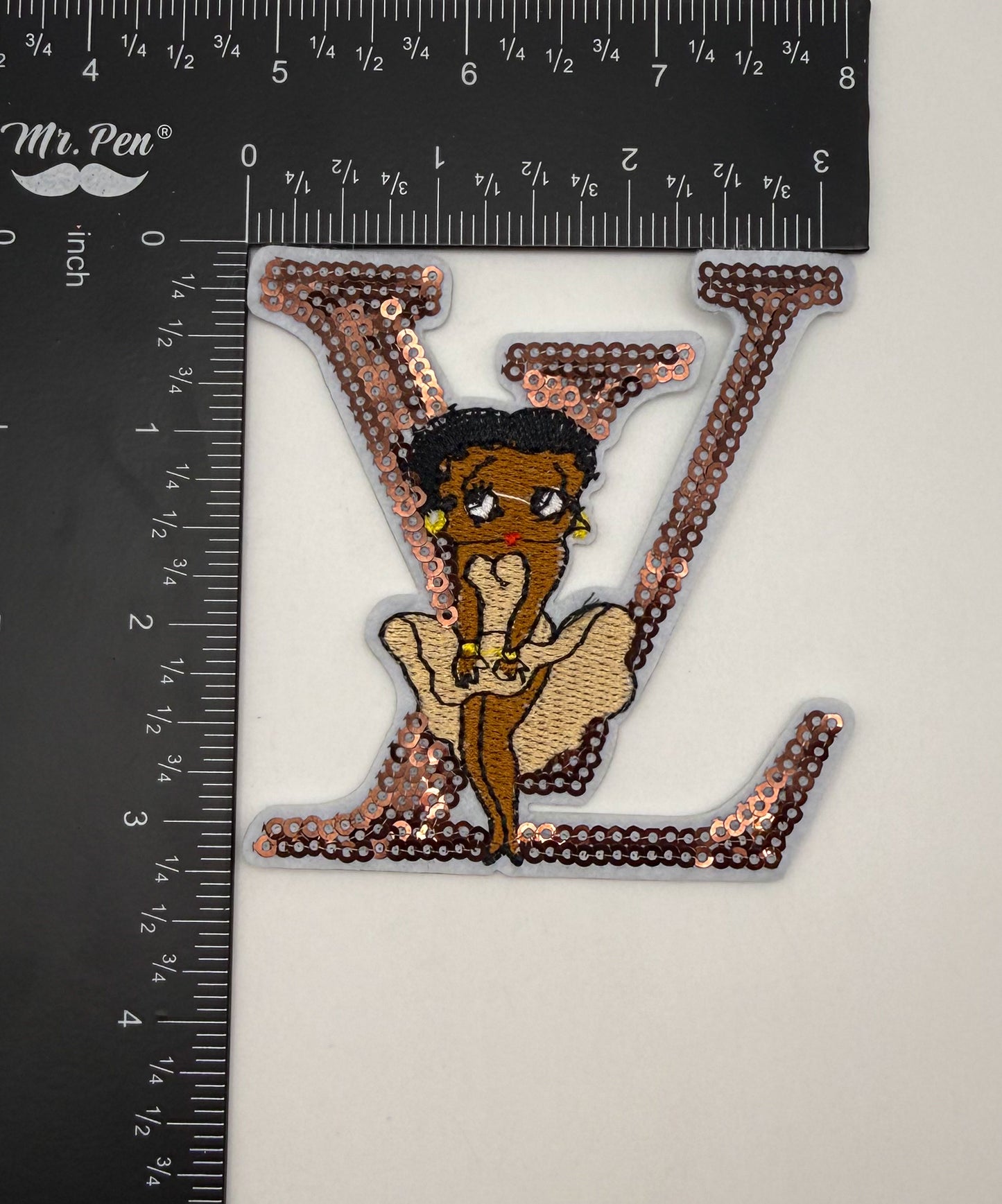 LV Designer DIY Glue Sew On Fabric Patches