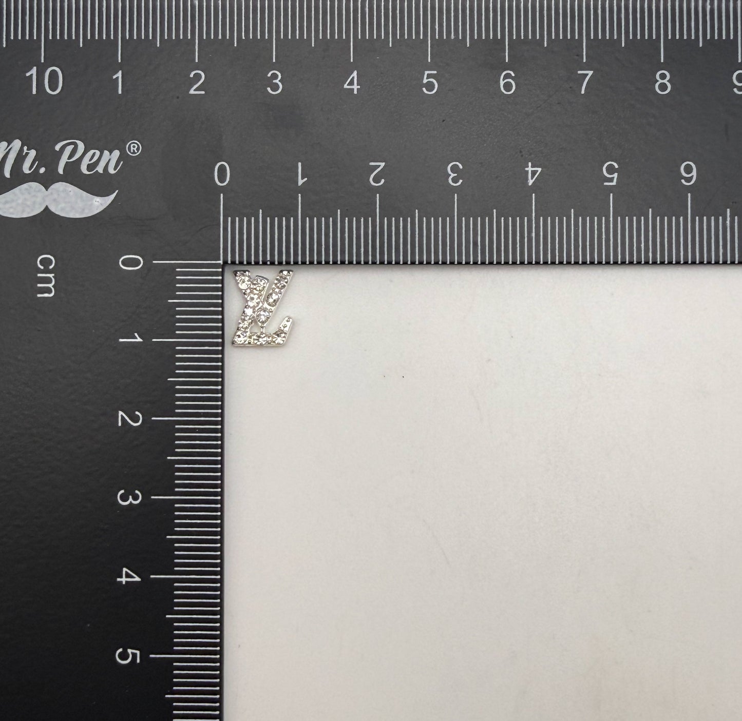 Mini Bling Silver & Gold Flat Back LV & CC Designer DIY Nail Charms